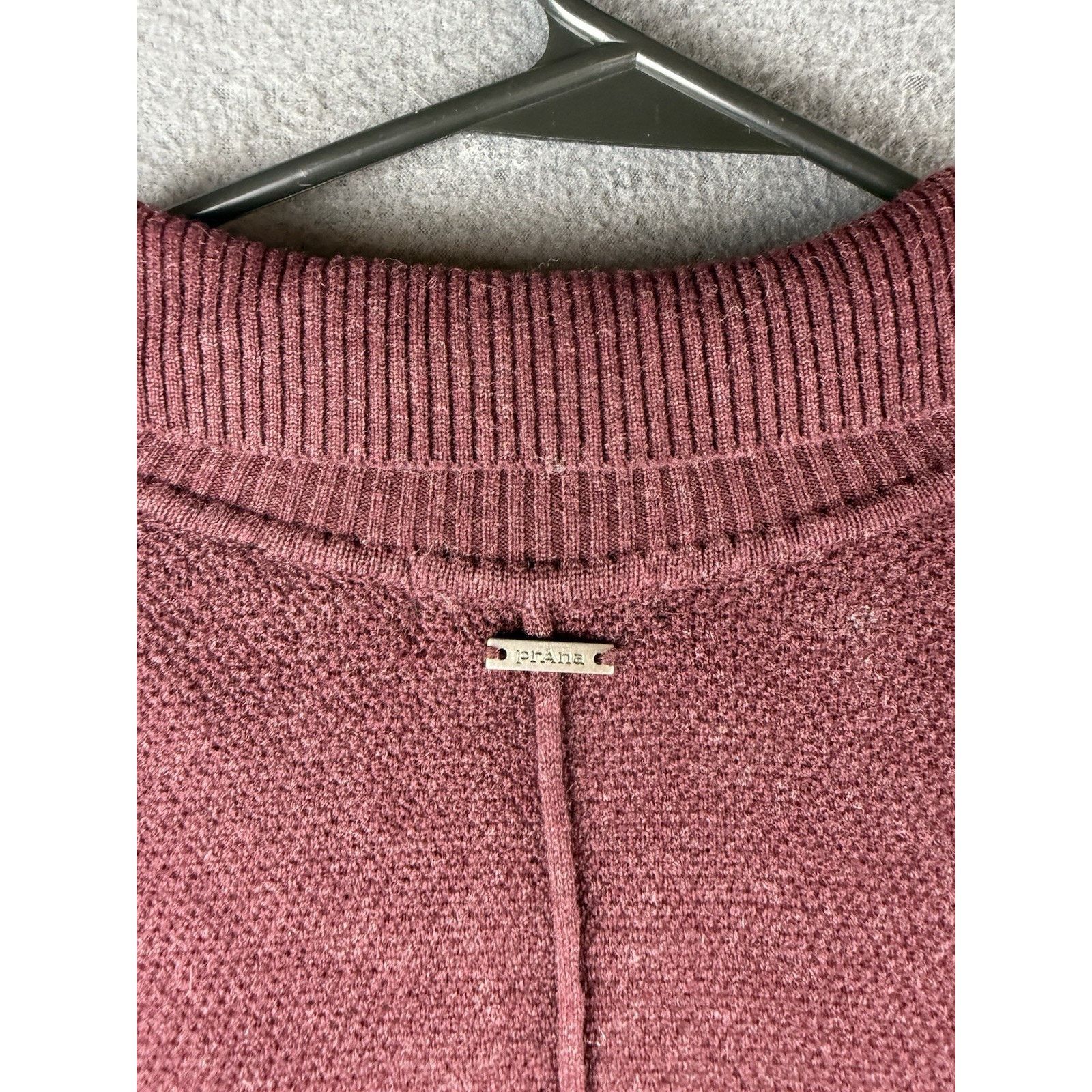 NWT PrAna Milani V-Neck Dress Mulberry Knit Sweater Wool