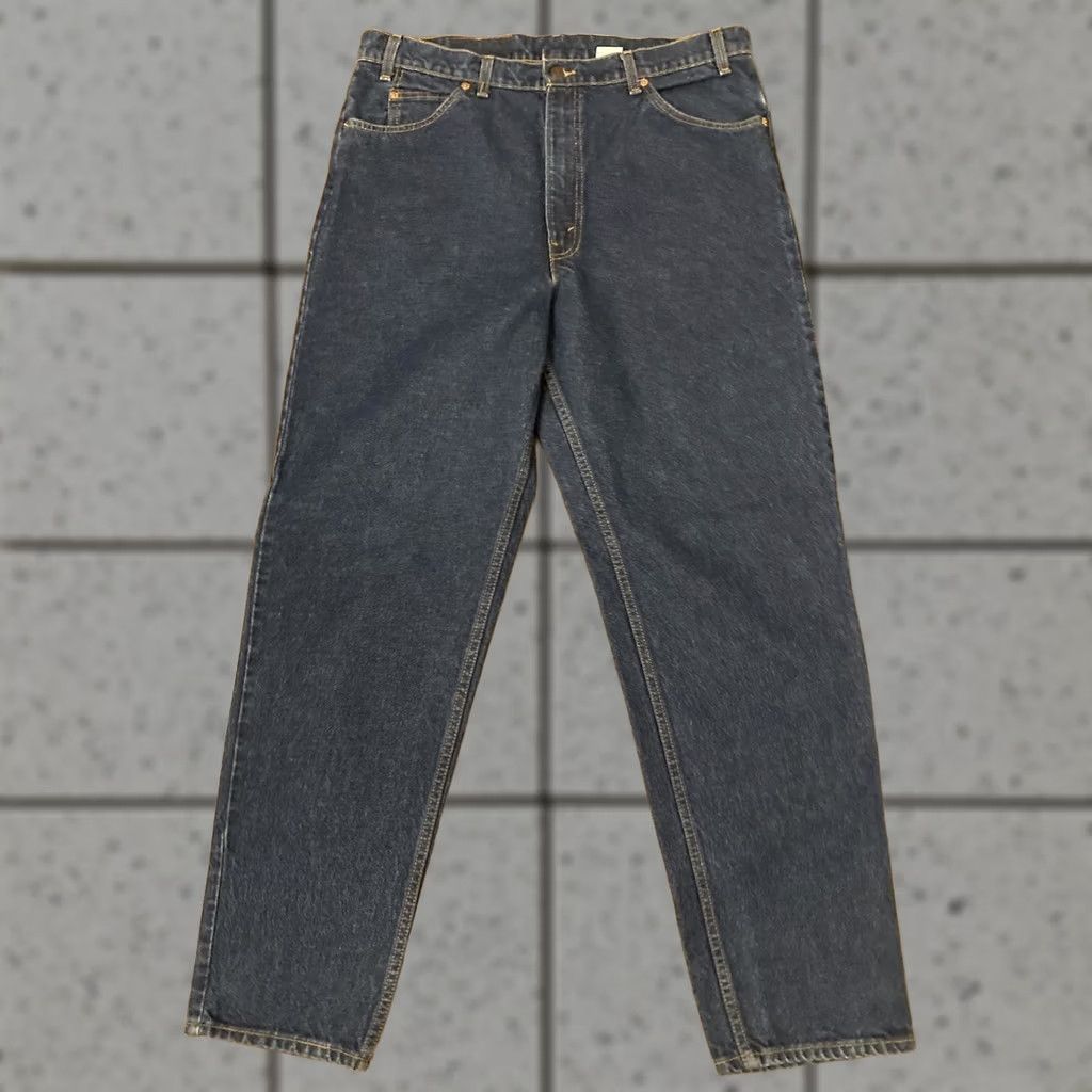Levi's VINTAGE Levi's 550 Jeans Mens 38x32 (fits 36x32) Dark Blue Orange Tag USA Made 90s Size US 38 / EU 54 - 1 Thumbnail
