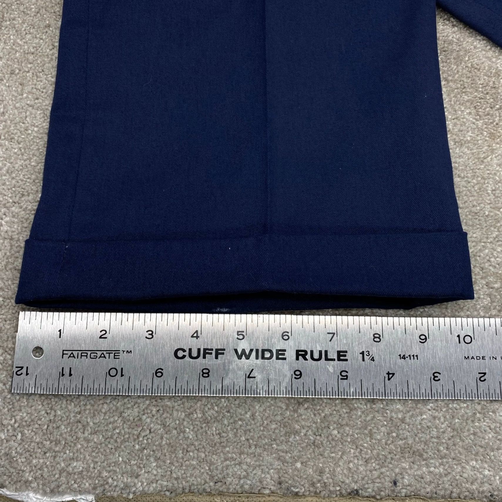 Vintage Knightsbridge Pants NWT Mens 40x26 Blue Flat Front Cotton Blend Chinos 7184 Size US 40 / EU 56 - 8 Thumbnail