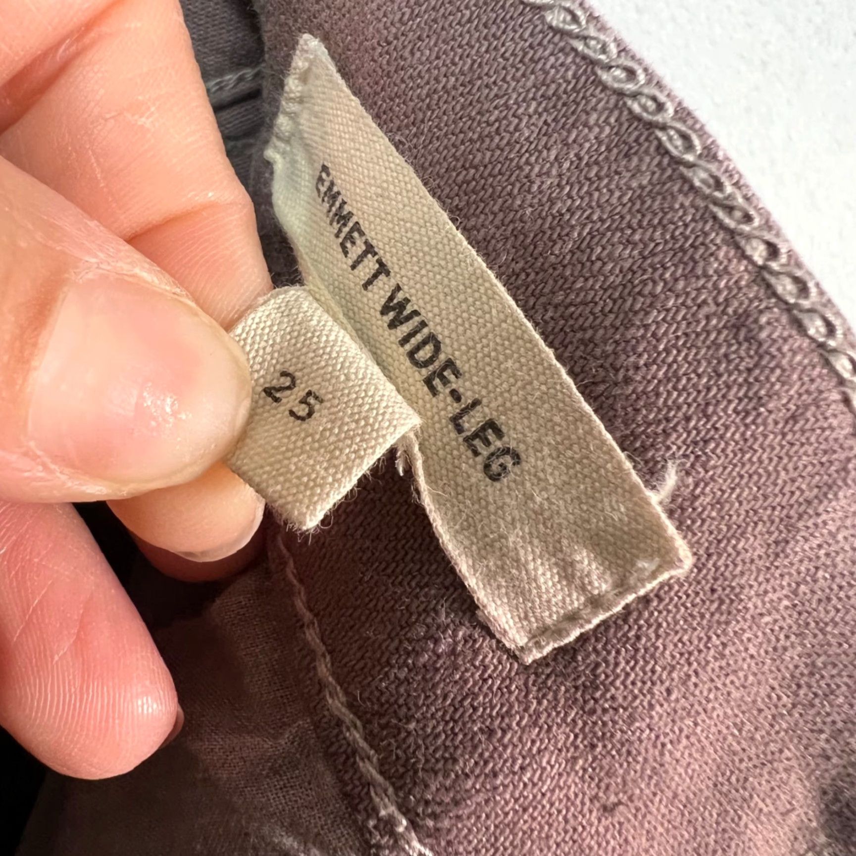 Madewell Madewell Pants Womens 25 Wide-Leg Stretch Cotton High Waist Mauve Size 42" / US 20 - 4 Thumbnail