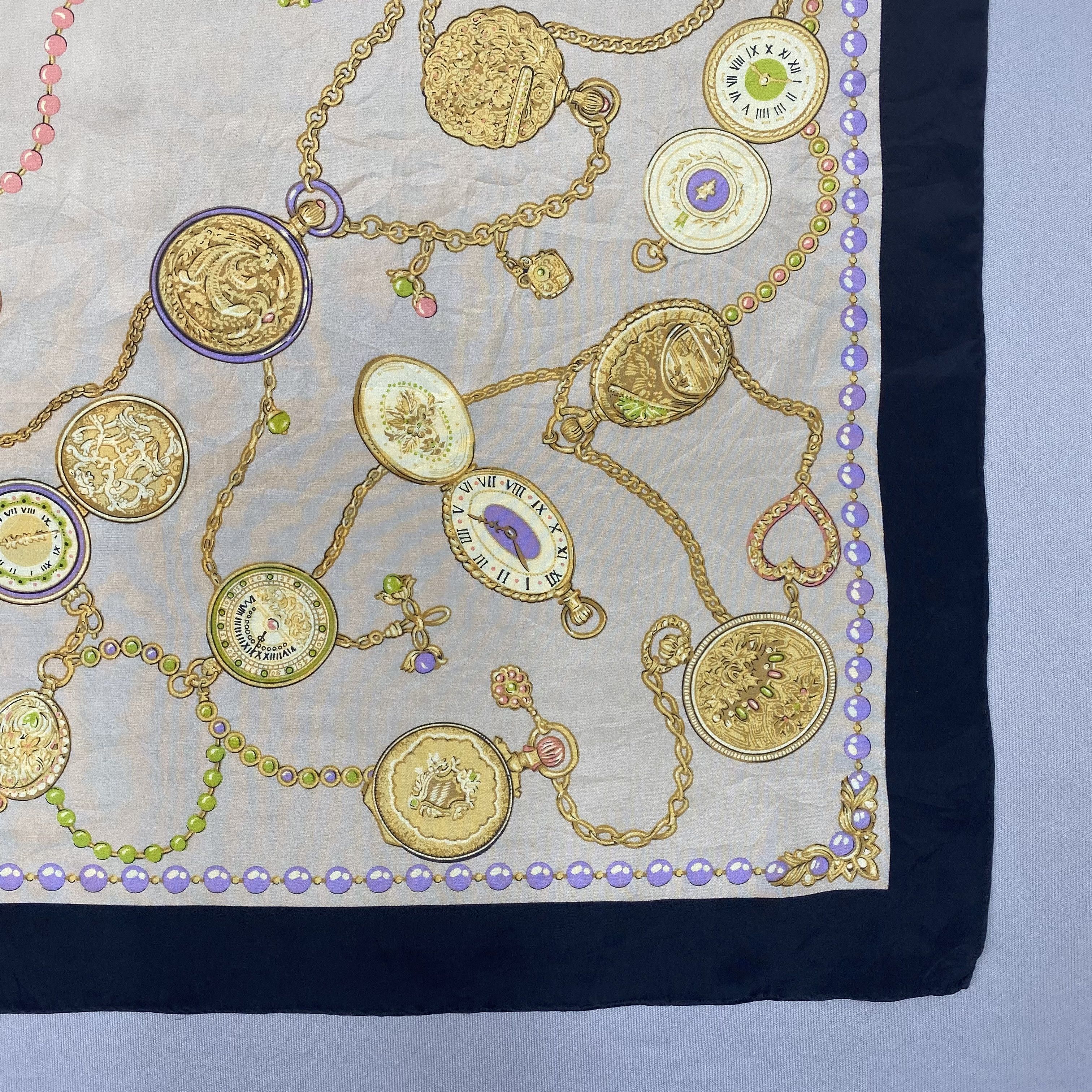 Japanese Brand Vintage Baroque SILK Scarf Twill Stole Wraps Scarves Size ONE SIZE - 5 Thumbnail
