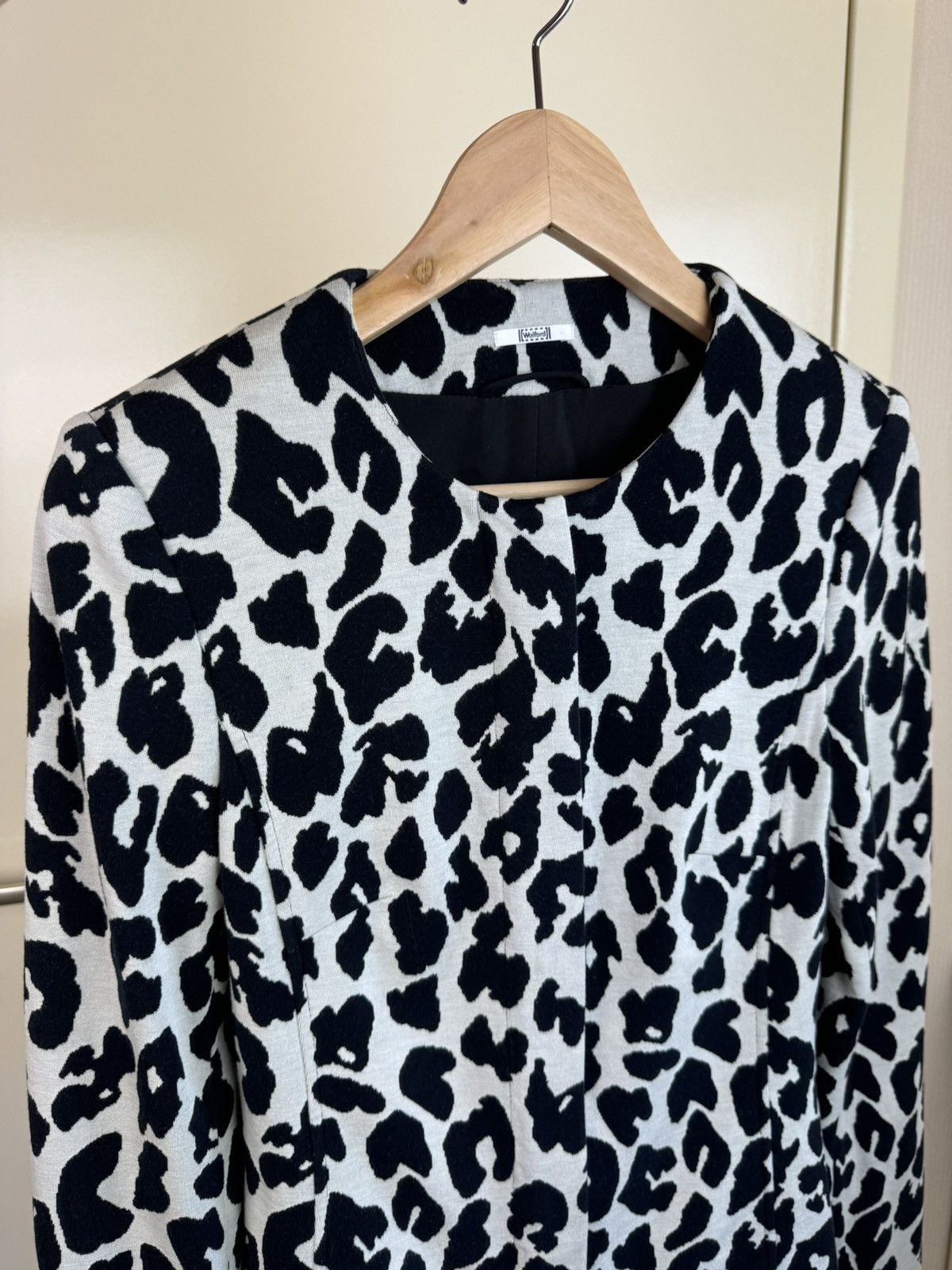 Wolford WOLFORD Wool Cotton Animal print jacket car coat Silk S Size S / US 4 / IT 40 - 8 Thumbnail
