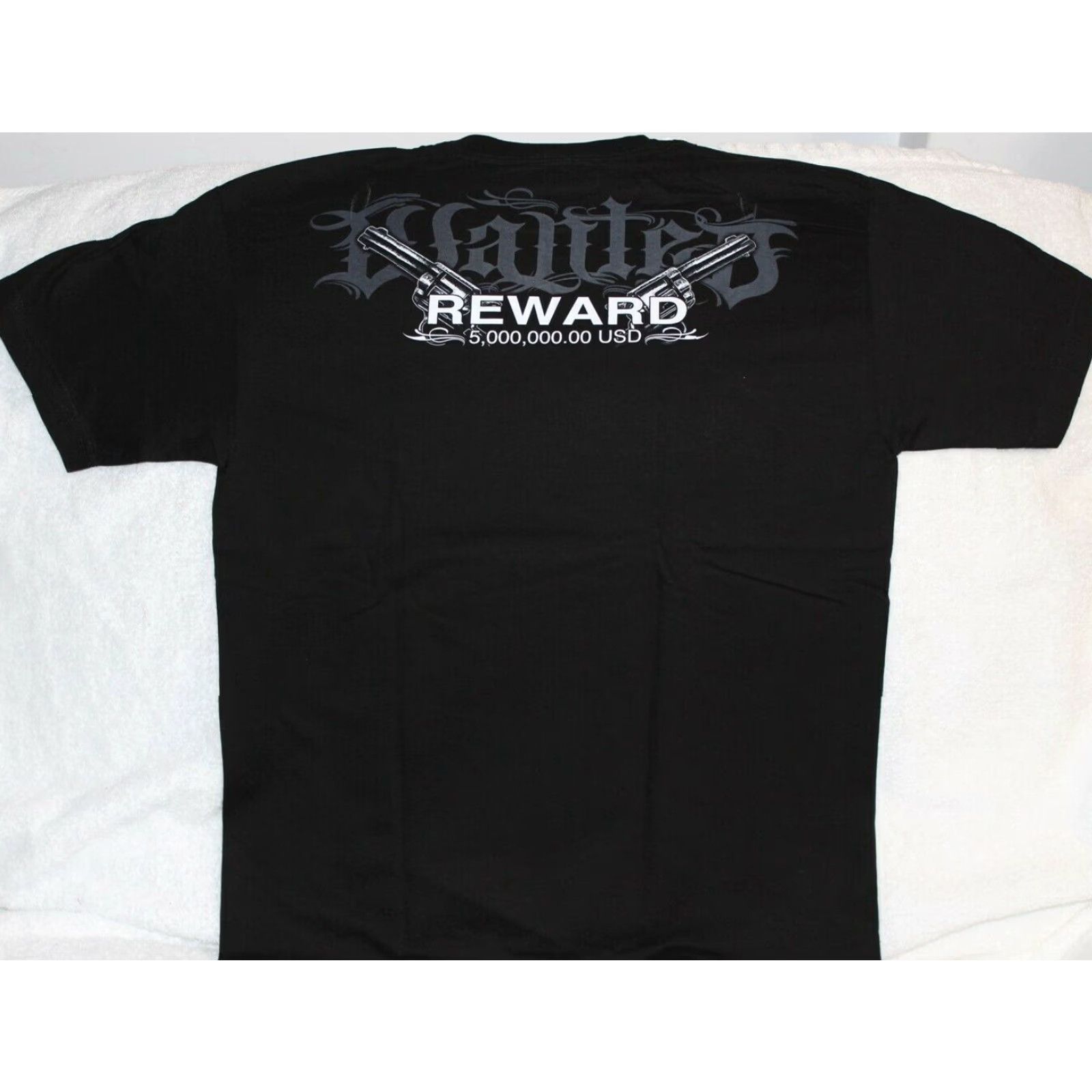 Vintage VINTAGE Unbranded Graphic T-Shirt Men Medium Black Day of the Dead Woman Gangster Pistol Reward 90s Size US M / EU 48-50 / 2 - 3 Thumbnail
