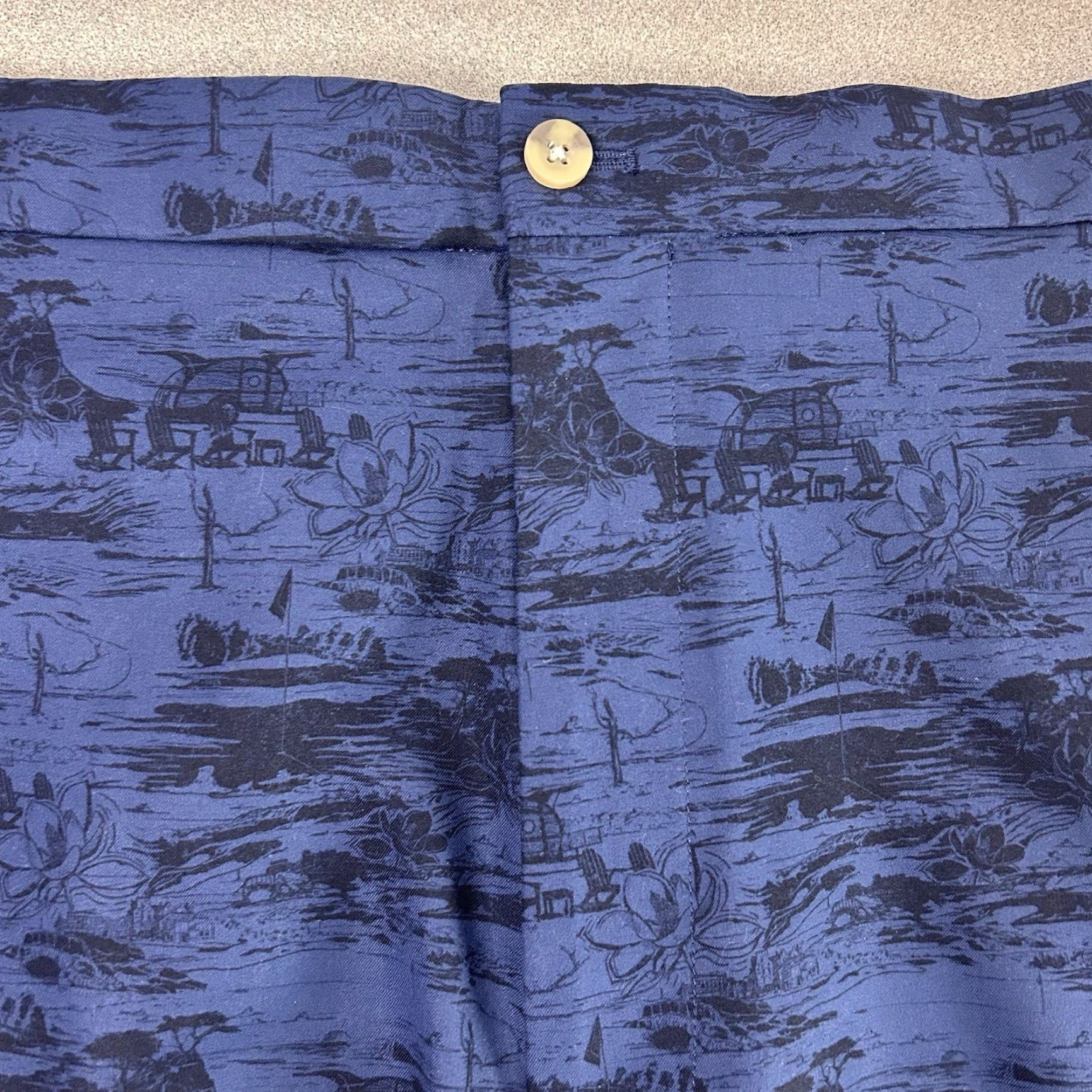 Peter Millar Peter Millar Shorts Mens 54R Blue Floral Golf Stretch Salem Course Performance Golf Sports Modern Size US 38 / EU 54 - 2 Thumbnail