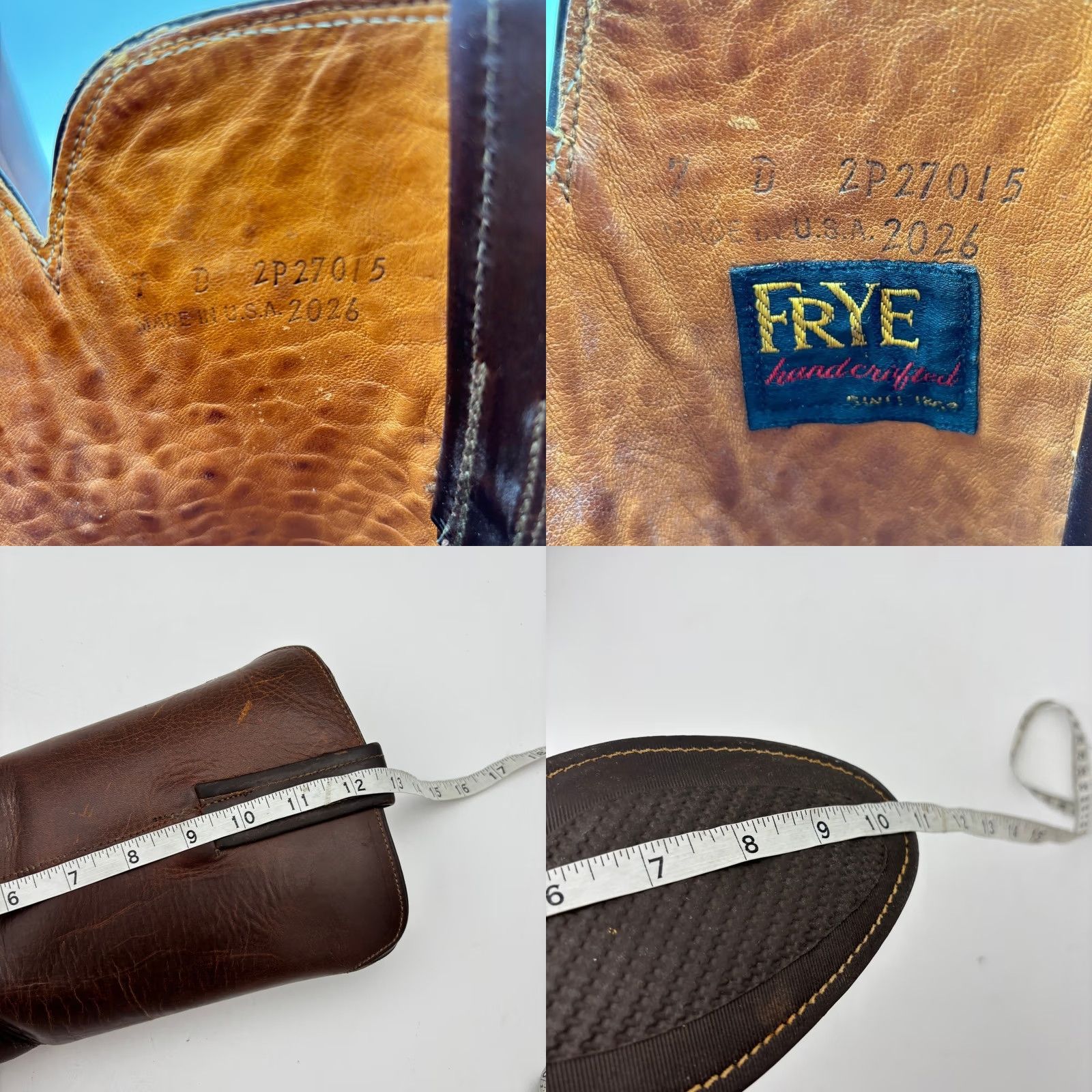 Frye VINTAGE Frye Black Label Leather Roper Boots Men 7D Western Workwear Boots Mens 7D Brown Leather Western 60s Size US 7 / EU 40 - 8 Thumbnail