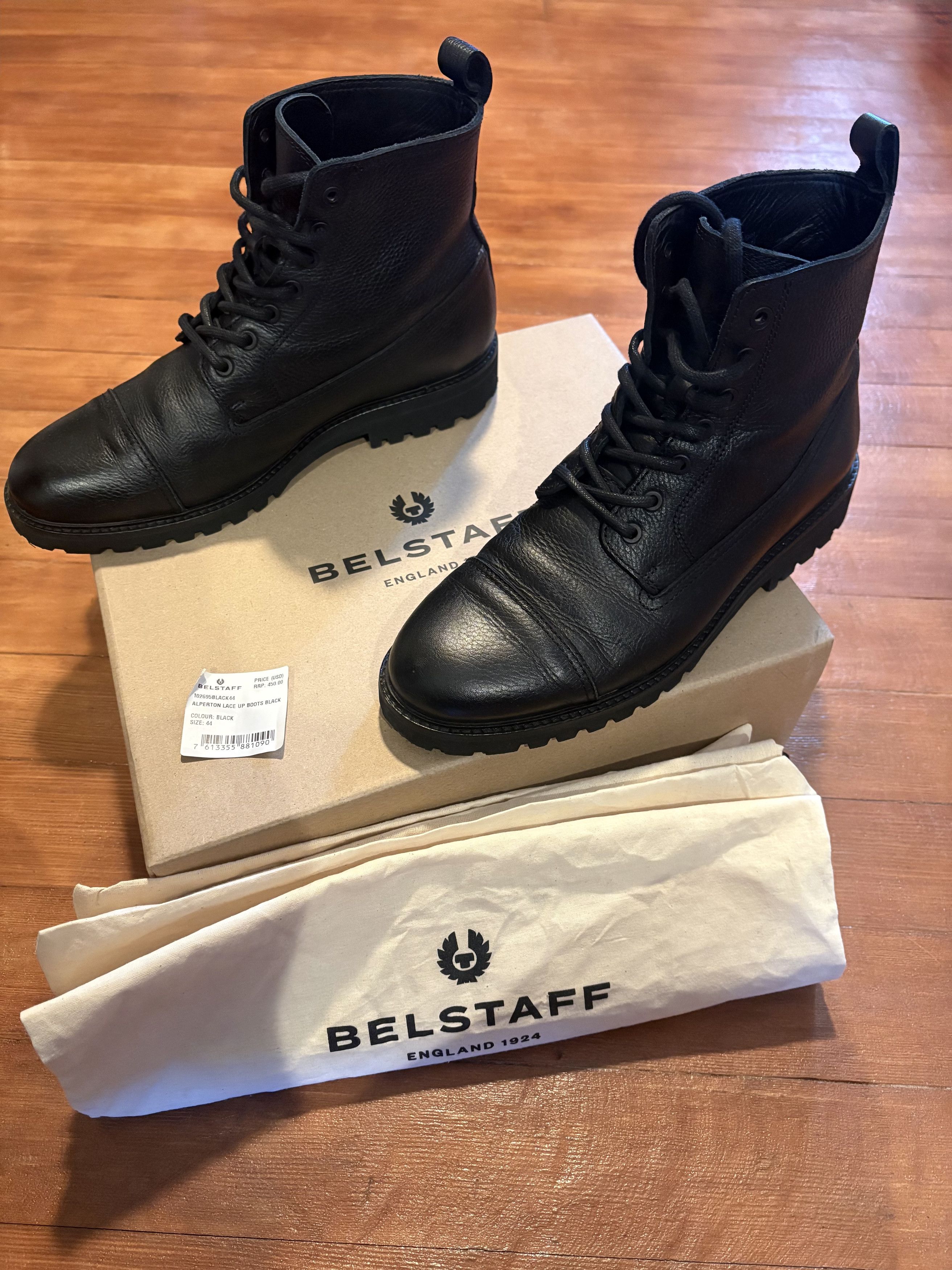 Belstaff Combat Boots - Alperton Lace Up Size US 11 / EU 44 - 1 Thumbnail