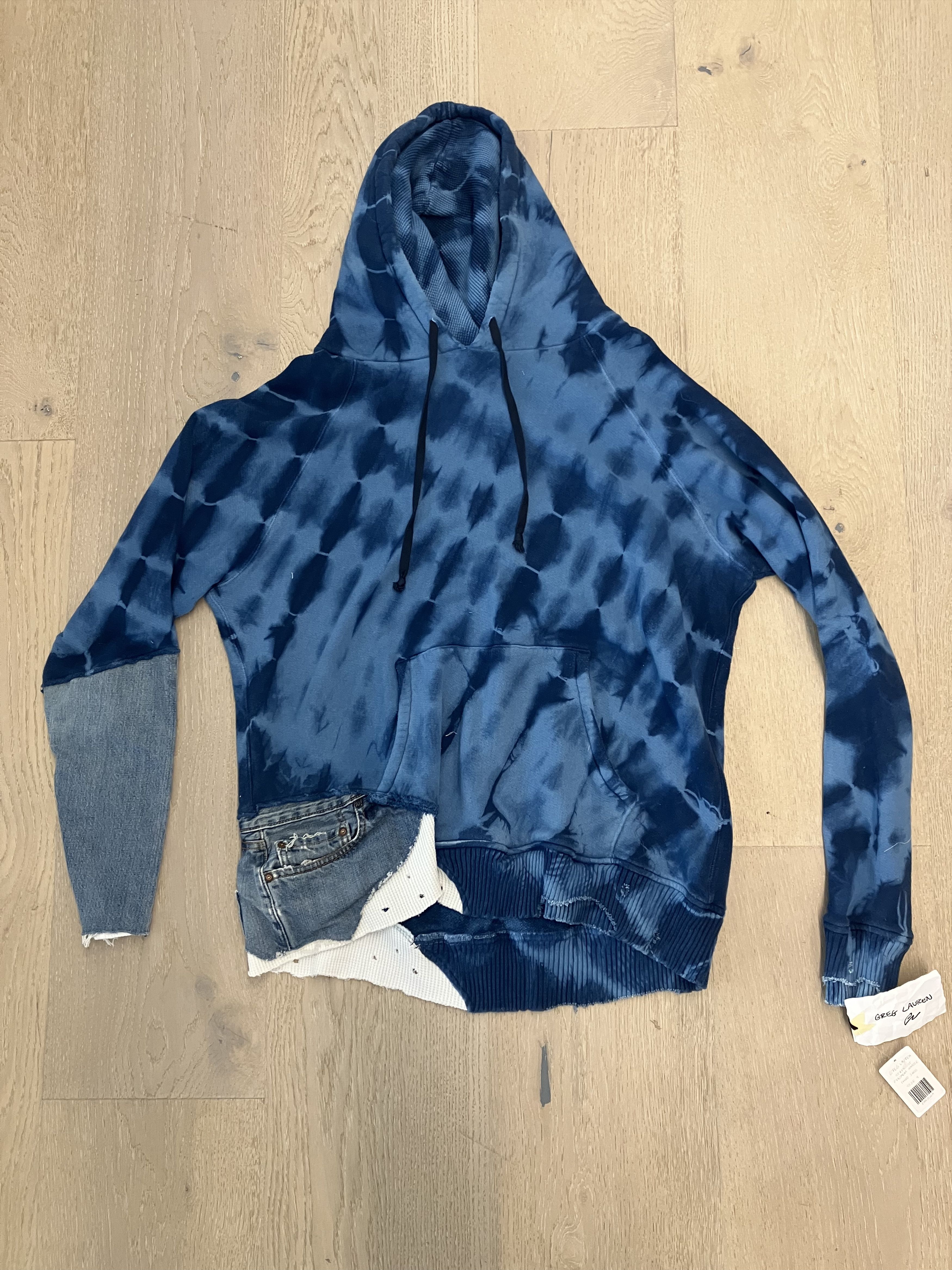 Greg Lauren $3050 NWT Greg Lauren Starburst Fragment Hoodie Indigo XL Size US XL / EU 56 / 4 - 4 Thumbnail