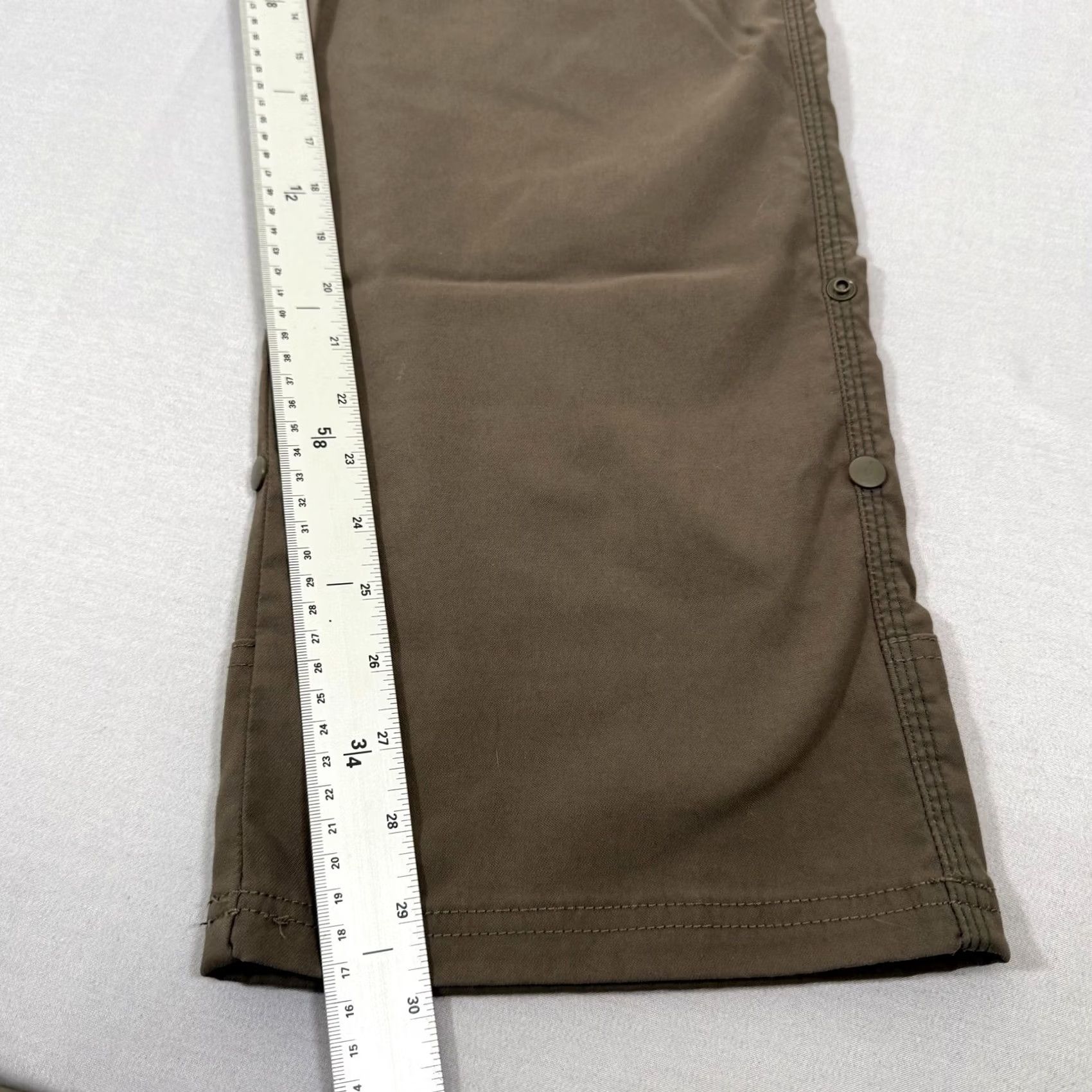 Prana prAna Pants Mens 34x30 Brown Stretch Zion Belted Cargo Lightweight Nylon Hike Size US 34 / EU 50 - 6 Thumbnail