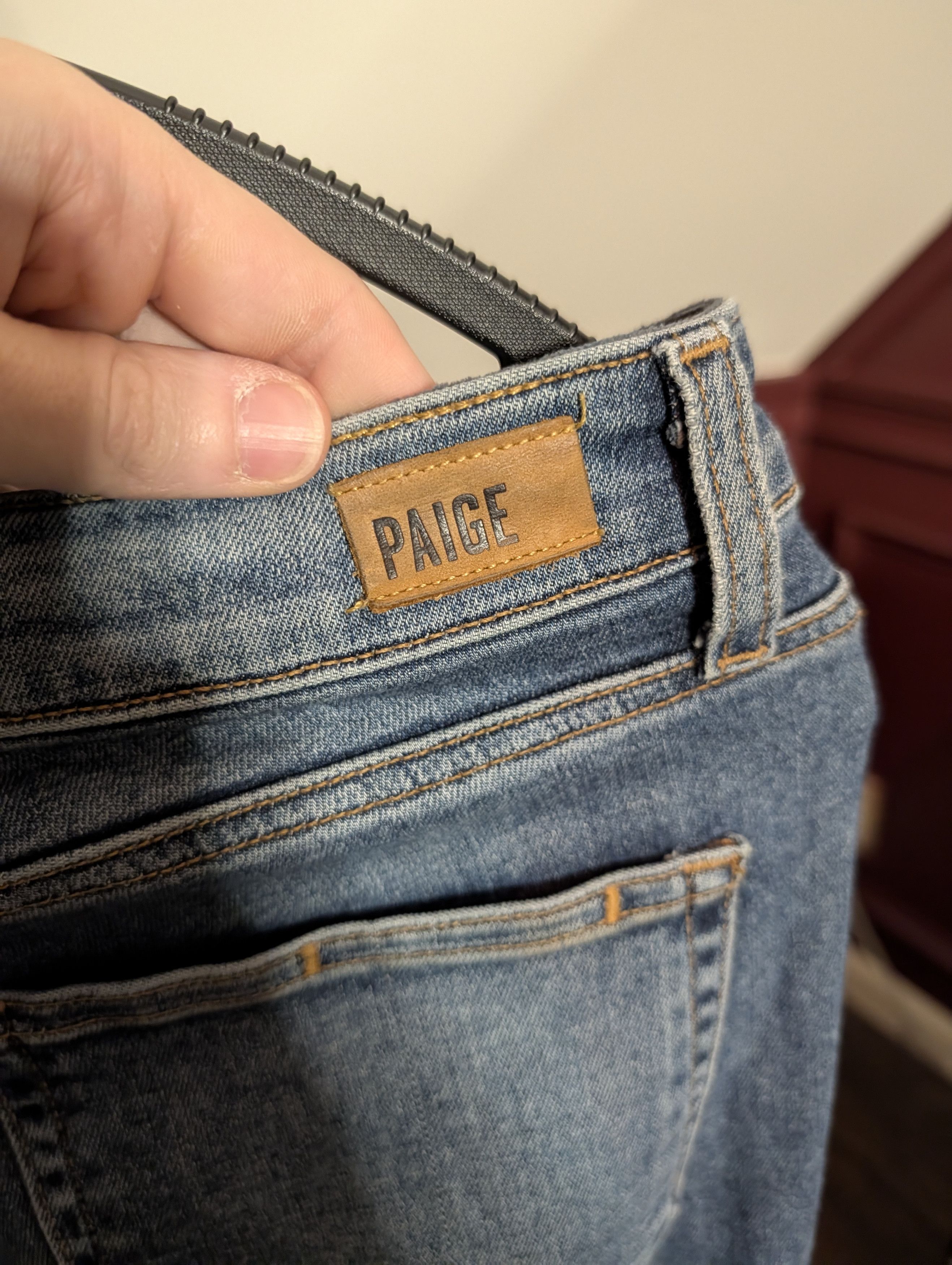 Paige FLARED distressed Bell Canyon made in USA jeans Size US 31 - 8 Thumbnail
