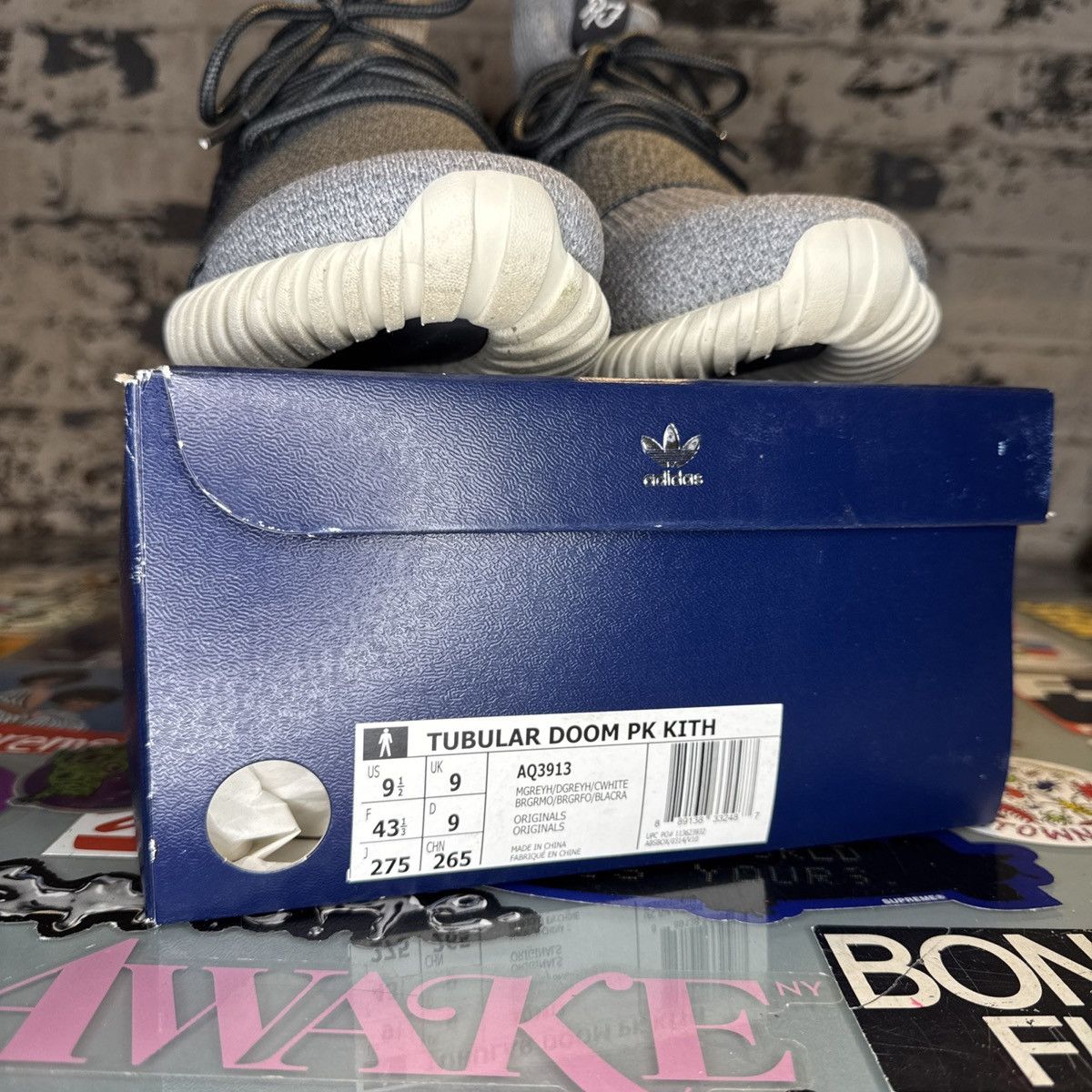 Adidas × Kith Adidas Tubular Doom PK Kith Just Us Sz 9.5 AQ3913 NDS Size US 9.5 / EU 42-43 - 6 Thumbnail