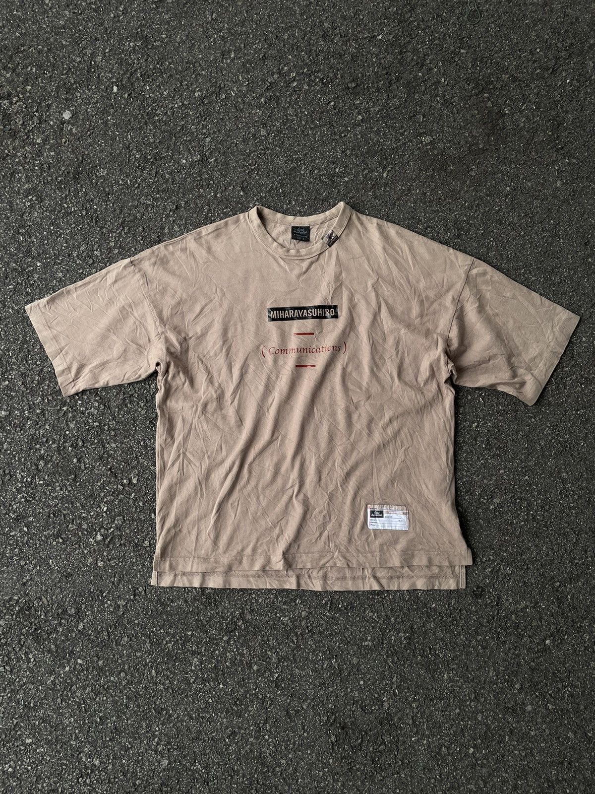 GU × Maison MIHARA YASUHIRO Mihara yashuhiro Brown Over Size T-Shirt Size US M / EU 48-50 / 2 - 1 Thumbnail