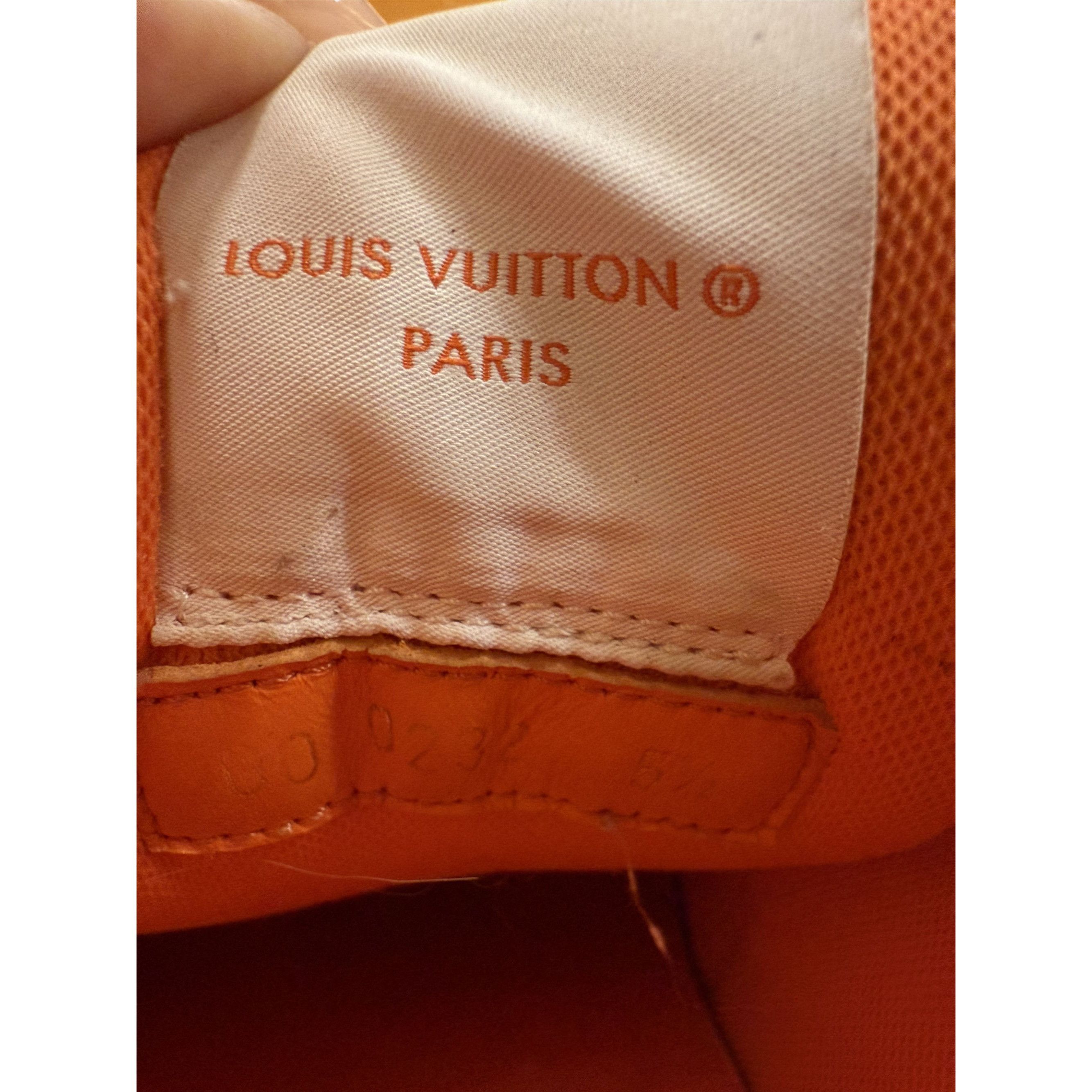 Louis Vuitton Louis Vuitton Orange & White Sneakers Size 5.5 With Box Size US 5.5 / IT 35.5 - 4 Thumbnail