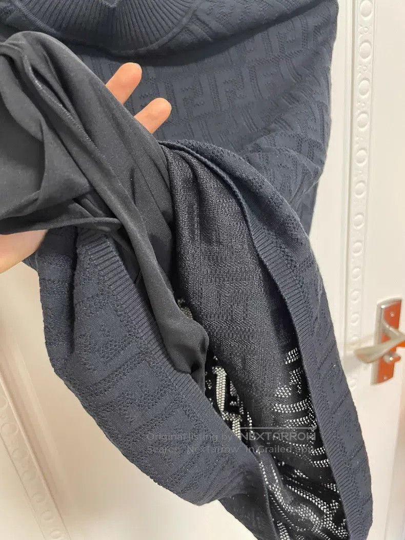 Fendi Fendi Black Double F Logo Knit Skirt Size 26" / US 2 / IT 38 - 6 Thumbnail