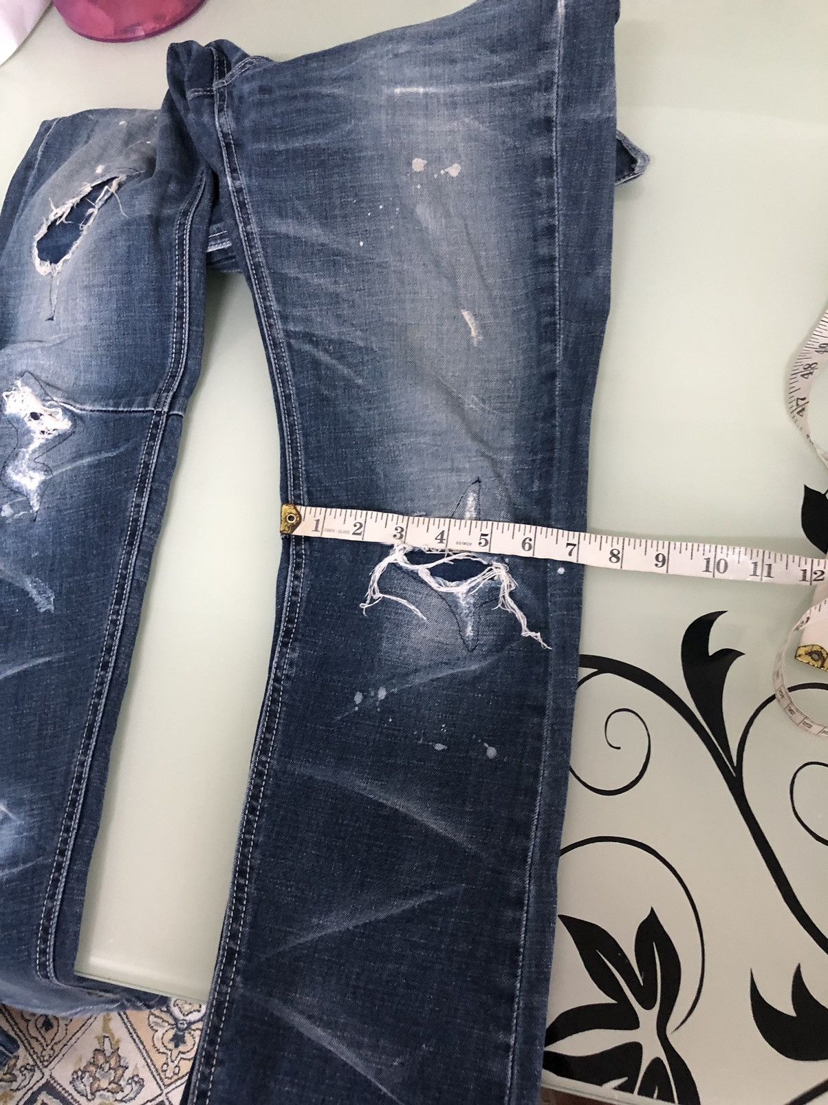 If Six Was Nine Semantic Design Flare Distressed Jeans Like Balmain Size US 30 / EU 46 - 18 Thumbnail