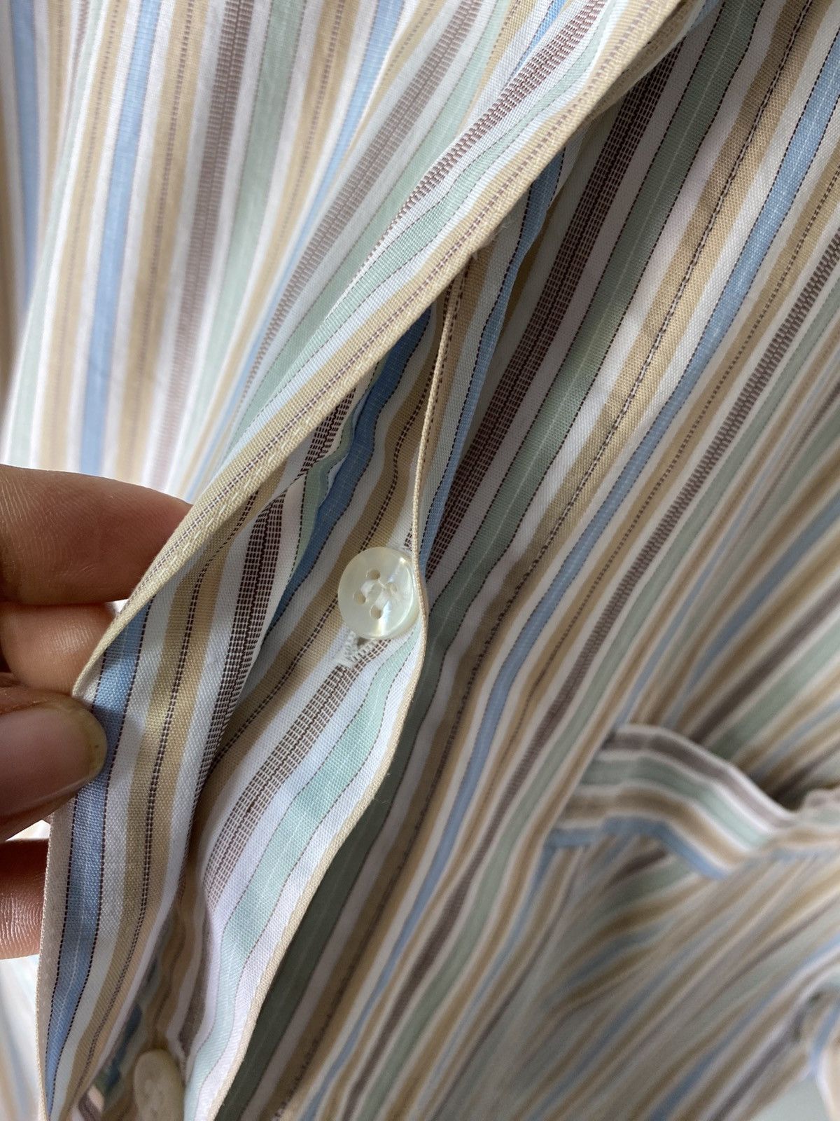 Dior Christian Dior Pastel Striped Button-Up Shirt Size ONE SIZE - 7 Thumbnail