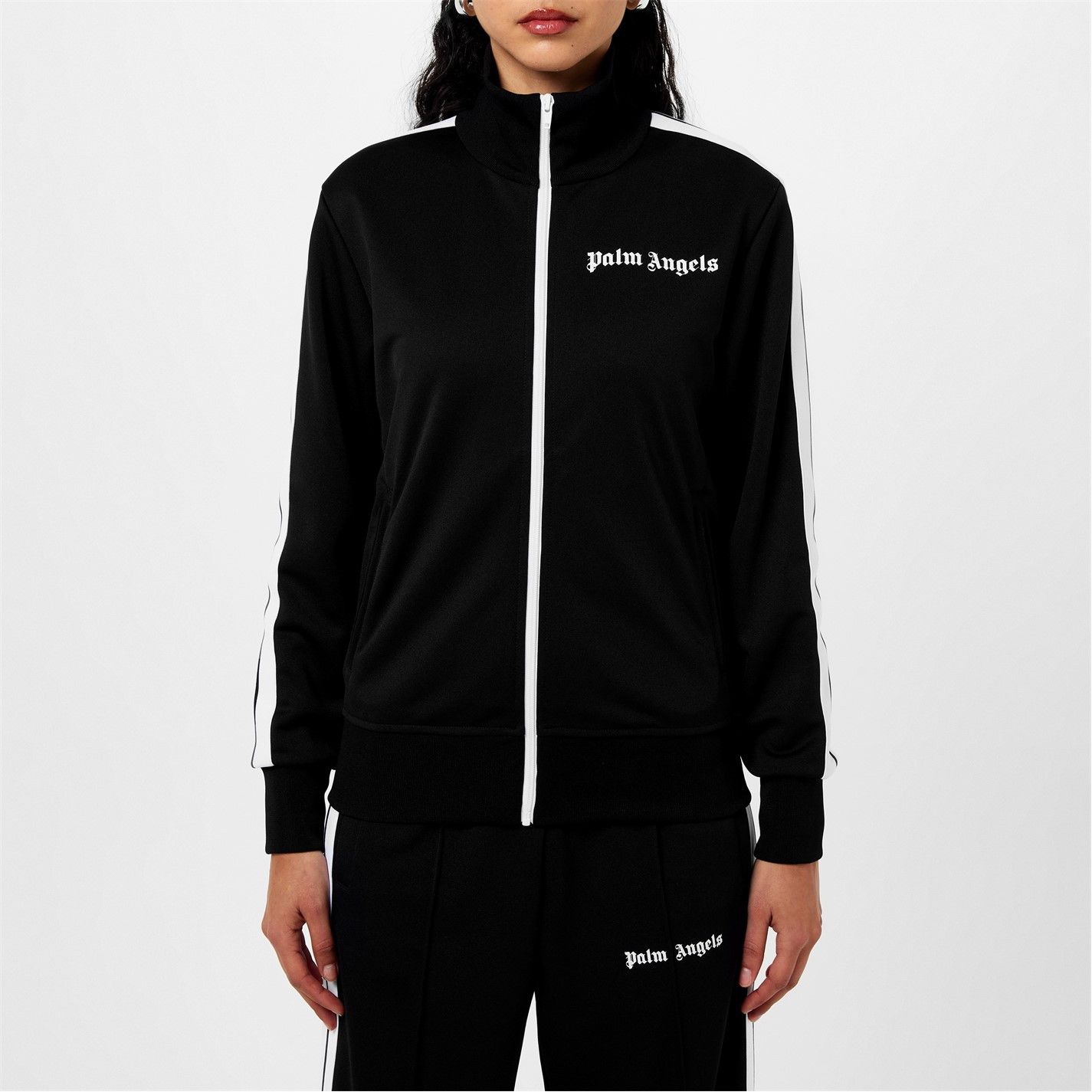 Palm Angels o1g2r1mq0325 Track Zip Jacket in Black & White Size XS / US 0-2 / IT 36-38 - 3 Thumbnail