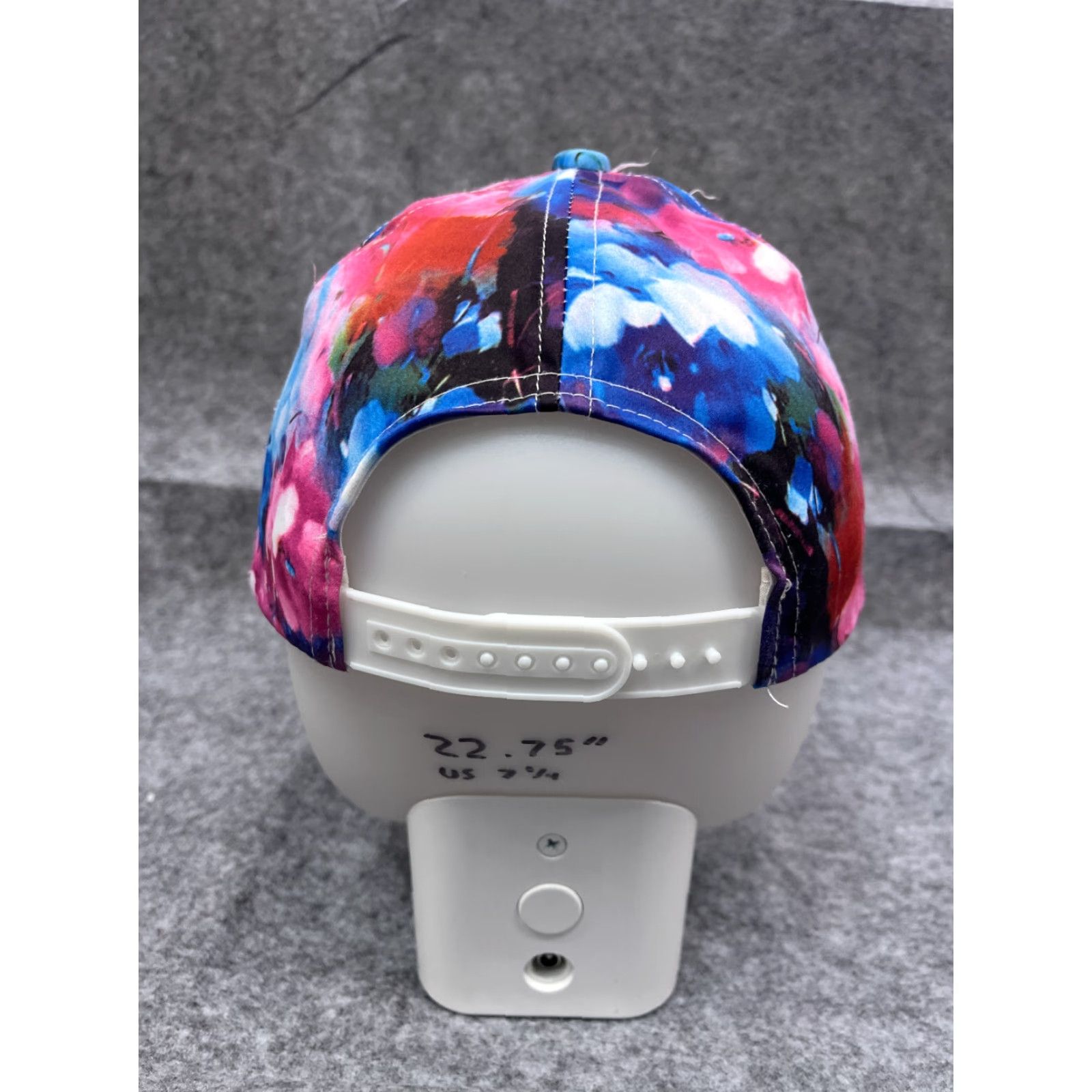 Vintage Hat Snap Back Womens One Size Blue Pink Floral 100% Polyester Outdoors Beach Cap Size ONE SIZE - 6 Thumbnail