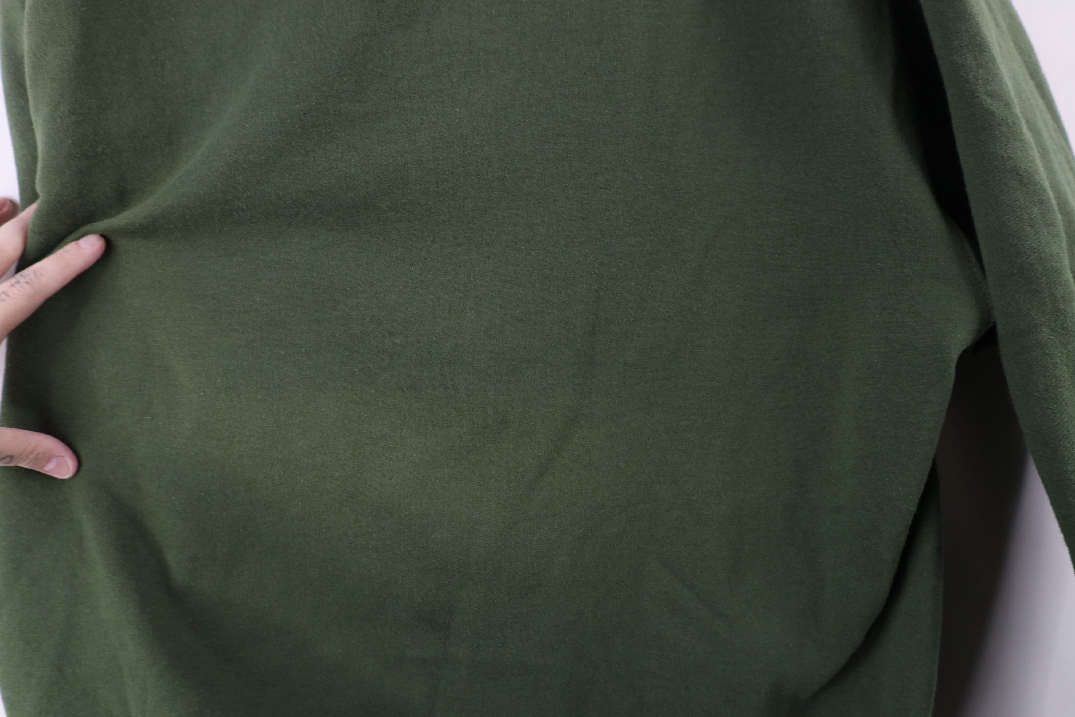 Vintage Vintage 90s Streetwear Blank Crewneck Sweatshirt Army Green Size ONE SIZE - 5 Thumbnail