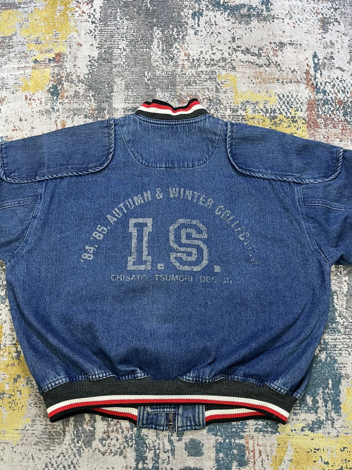 Issey Miyake Vtg 80s Issey Miyake 84,85 AW Collection Denim Bombers Size US L / EU 52-54 / 3 - 3 Thumbnail