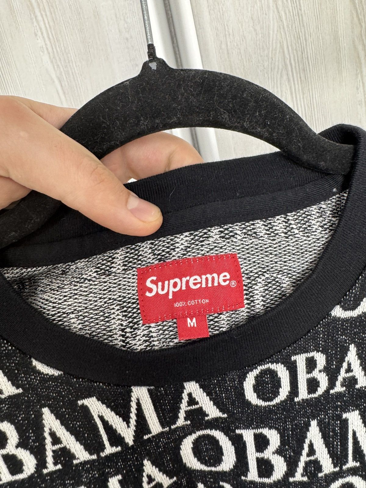 Supreme SUPREME Obama Jacquard S/S Short Sleeve Top T-shirt Black Size US M / EU 48-50 / 2 - 8 Thumbnail