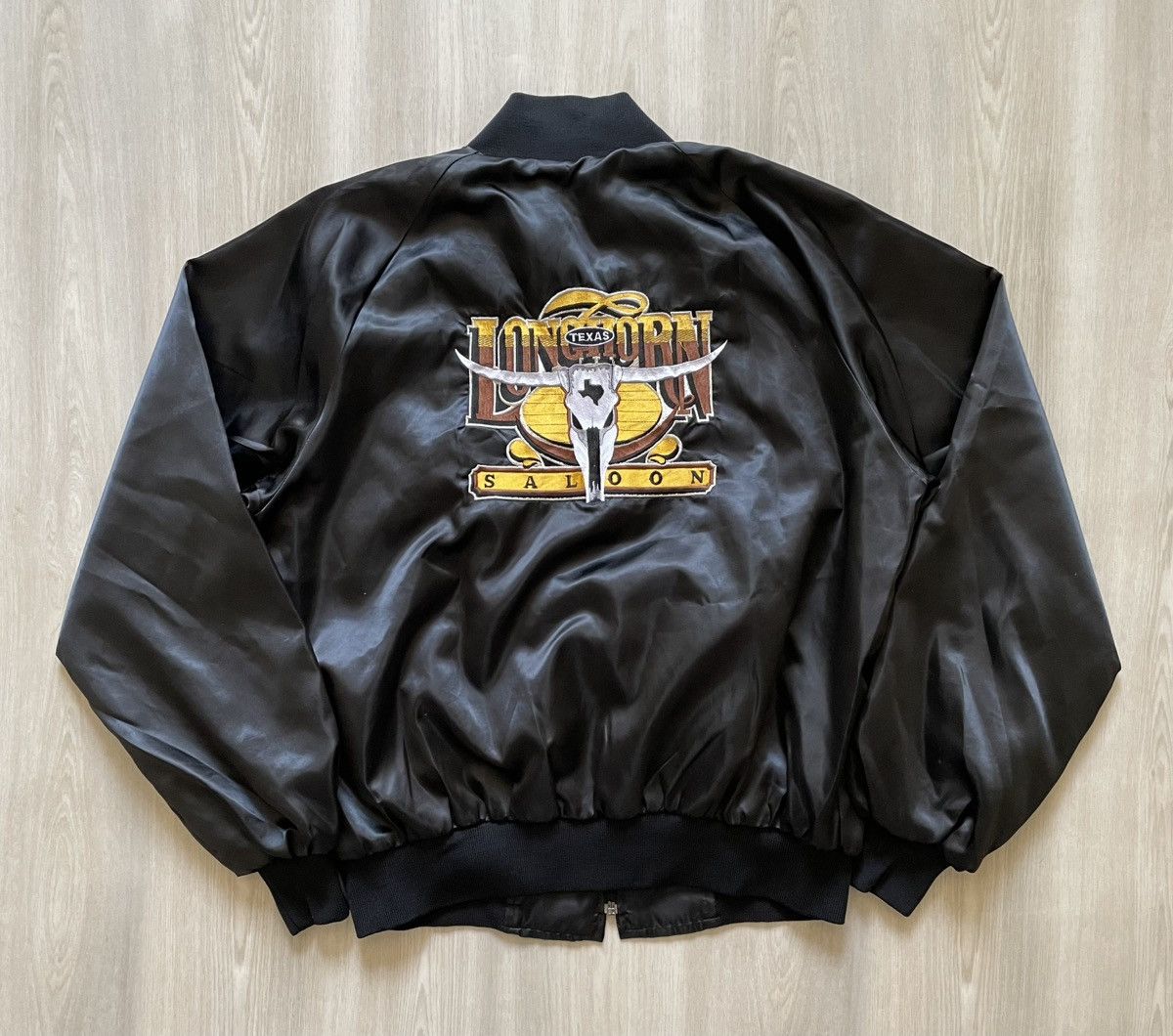 Vintage Vintage Texas Saloon Bomber Made In USA Sz Large Size US L / EU 52-54 / 3 - 1 Thumbnail