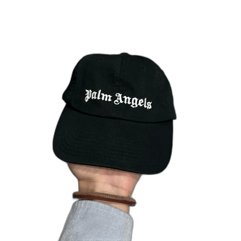 Palm Angels Black Embroidered Cap