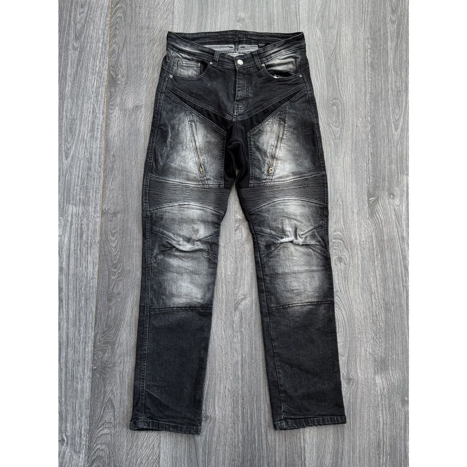 Japanese Brand Y2K Vintage Balenciaga /Amiri Style Zip Jeans Size US 32 / EU 48 - 1 Thumbnail