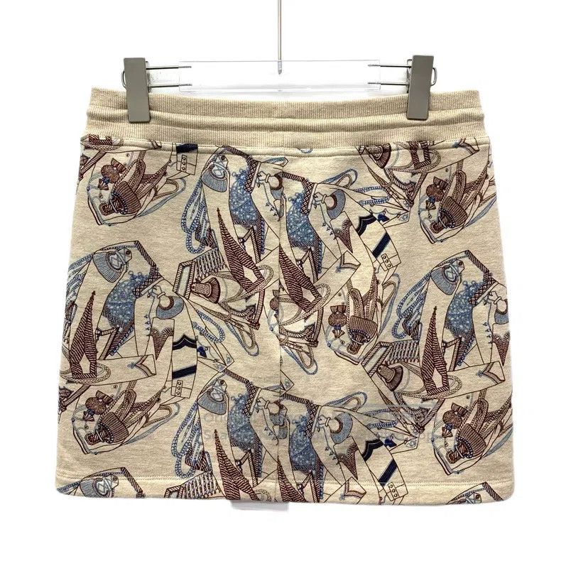 Hermes Hermes Light Brown Zouave and Dragoon Printed Cotton Draws Size 24" / US 00 / IT 34 - 2 Thumbnail