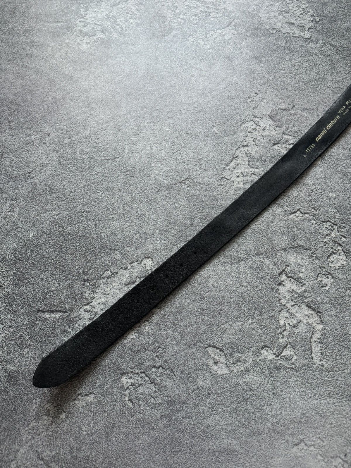 Japanese Brand Nanni Cinture 100cm black leather belt Avantgarde vintage Size ONE SIZE - 11 Thumbnail