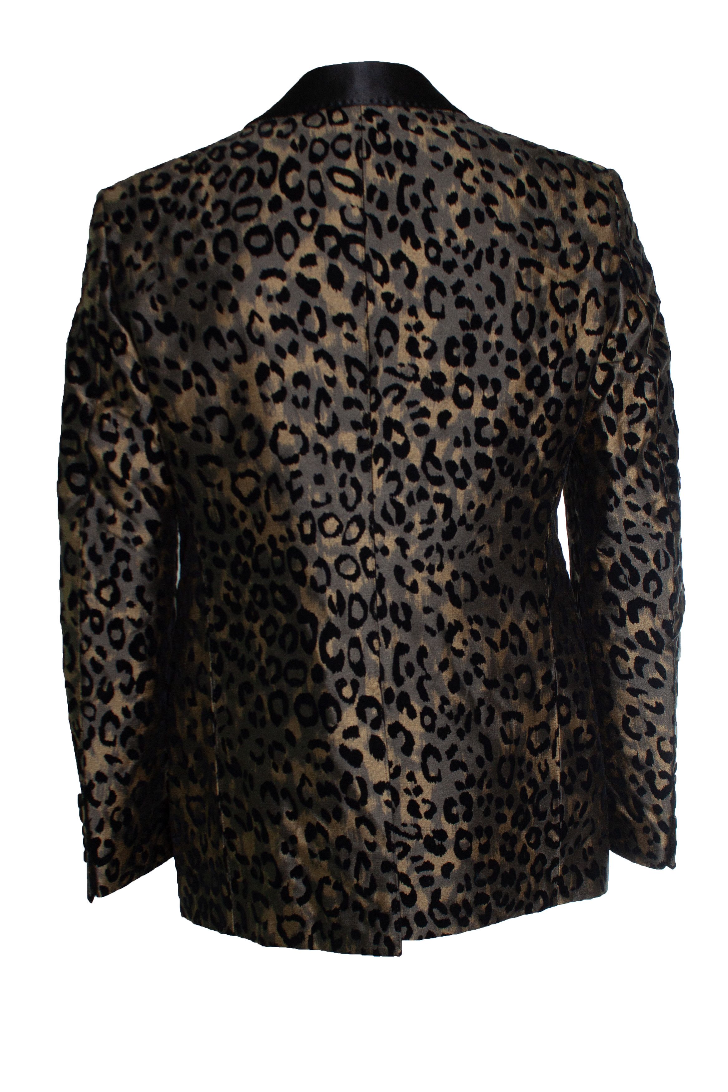Tom Ford Tom Ford, Shelton Leopard printed tuxedo jacket Size 52R - 2 Thumbnail