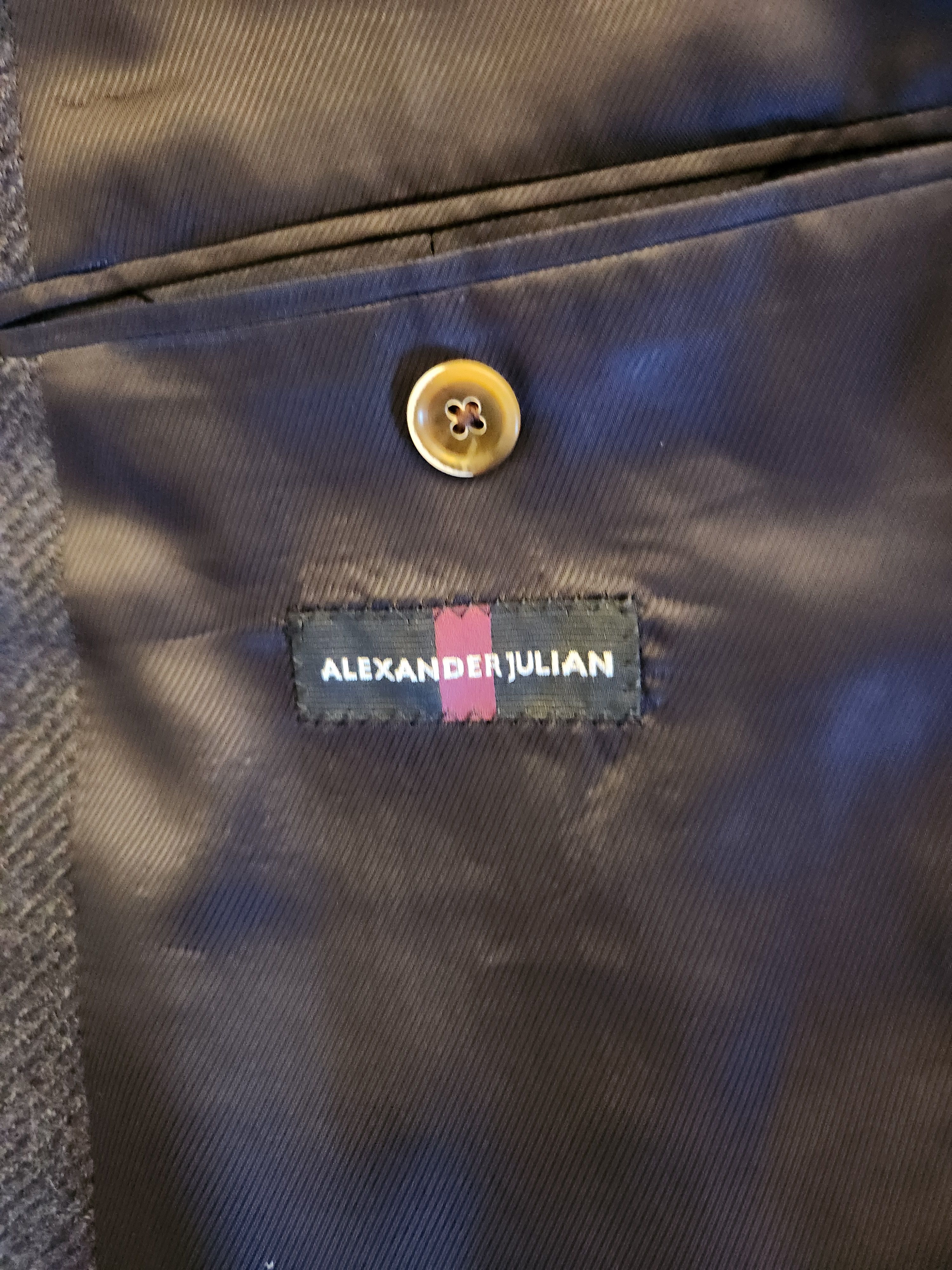 Alexander Julian NWOT Wool and Silk Unstructured Blue Blazer Size 48R - 4 Thumbnail