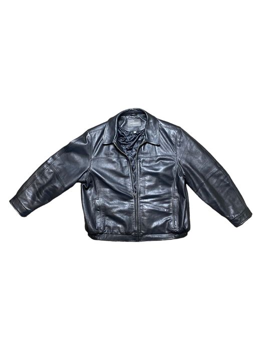 Croft and barrow leather bomber jacket sales