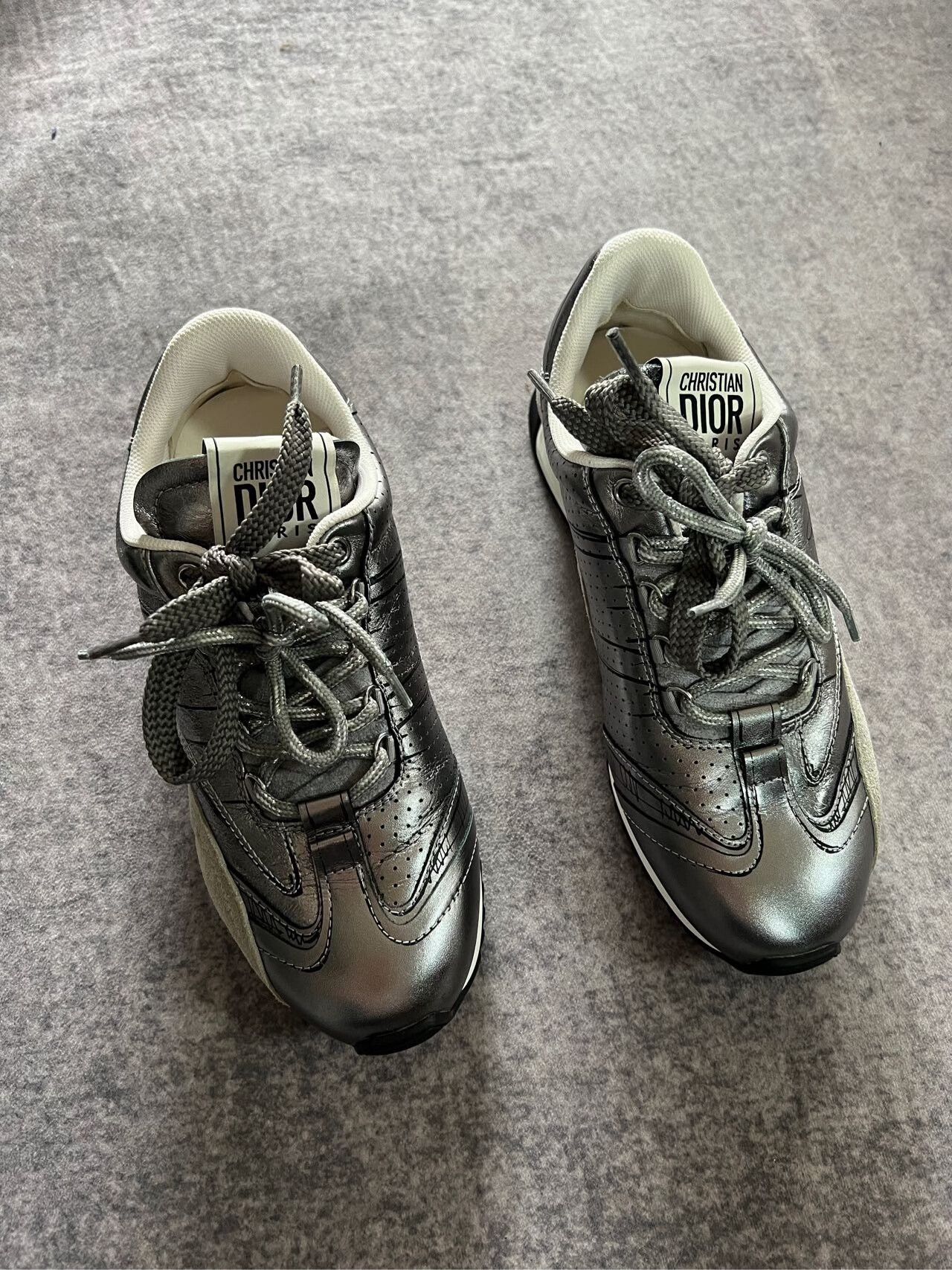 Dior Silver Dior Training Shoes Size US 5.5 / IT 35.5 - 1 Thumbnail
