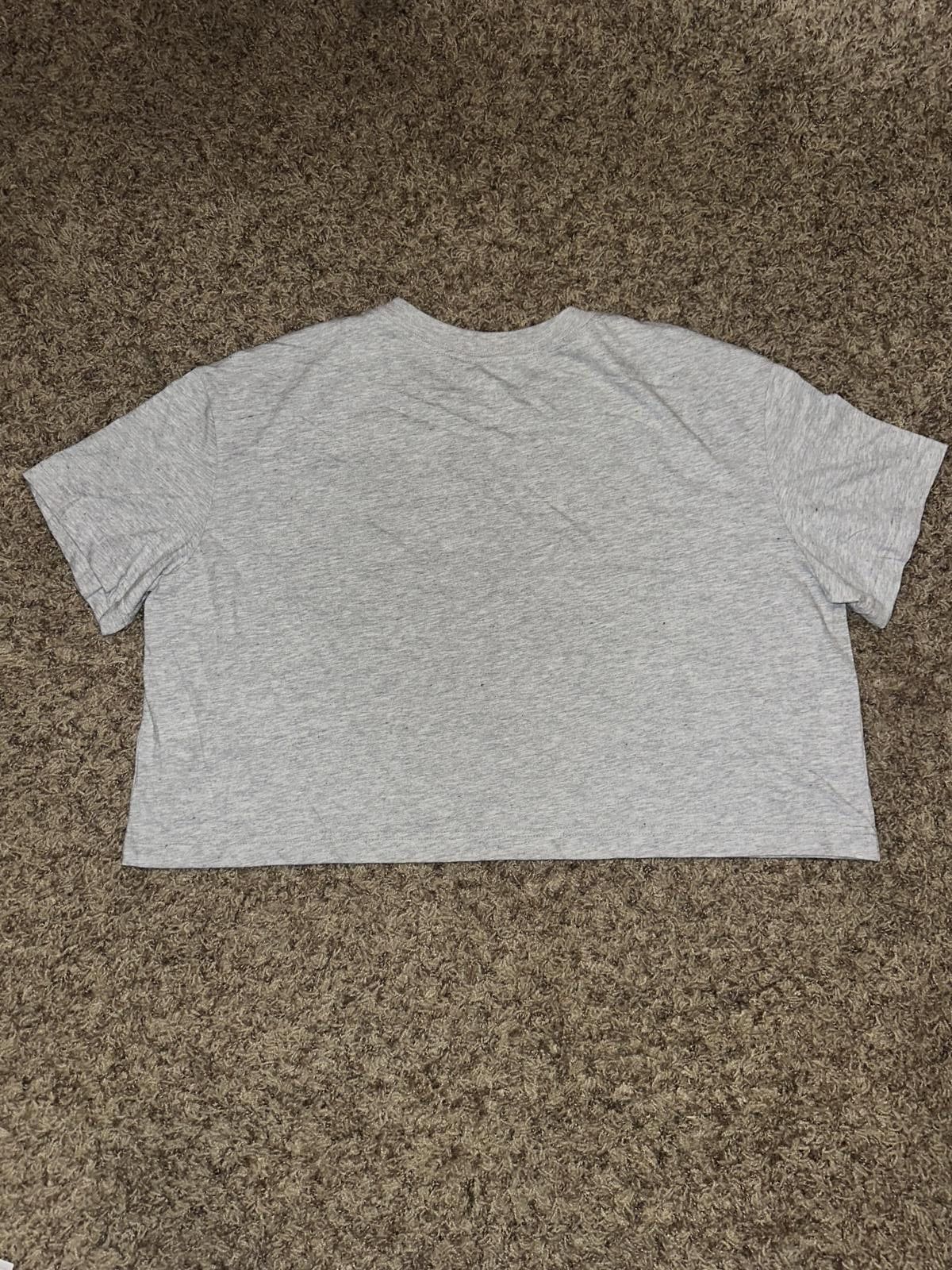 Nike Nike Women's Ohio State Buckeyes Wordmark Cropped Grey T-Shirt Size L / US 10 / IT 46 - 2 Thumbnail