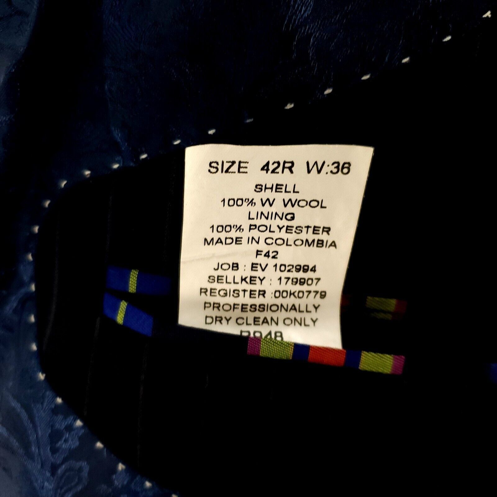 Tommy Hilfiger Tommy Hilfiger Wool 3 Button 2 Piece Suit 40R Blue Striped 3 Size 40R - 10 Thumbnail
