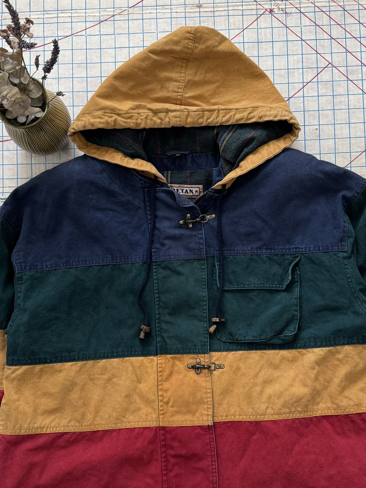 Vintage Vintage 90’s Fireman Clasp Striped Jacket Braetan Size Large Size US L / EU 52-54 / 3 - 3 Thumbnail