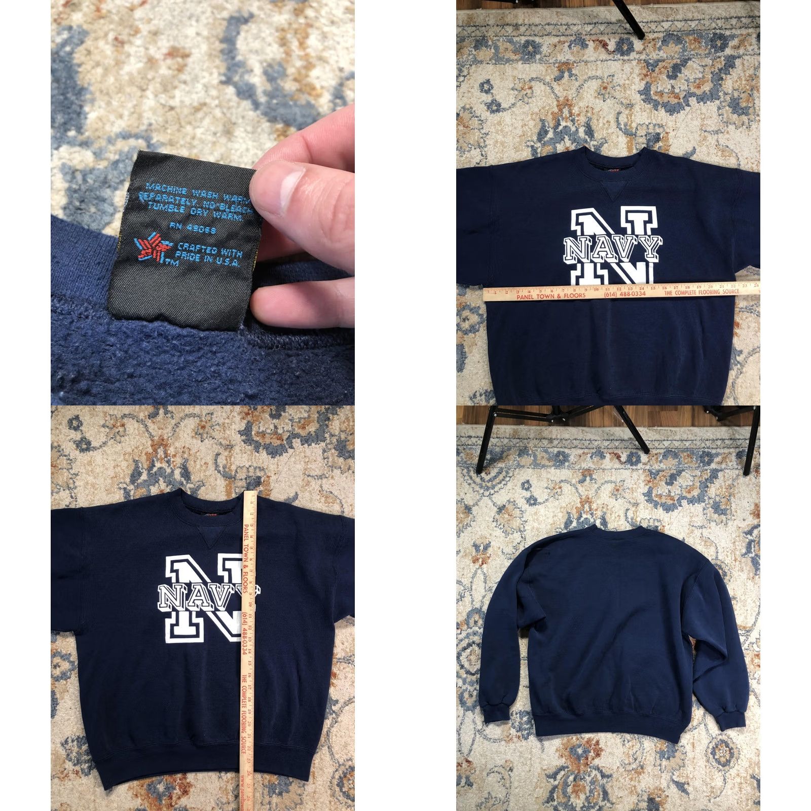 Soffe VINTAGE Soffe Navy Sweatshirt Mens Large Blue Fleece Crewneck College USA 90s Size US L / EU 52-54 / 3 - 8 Thumbnail