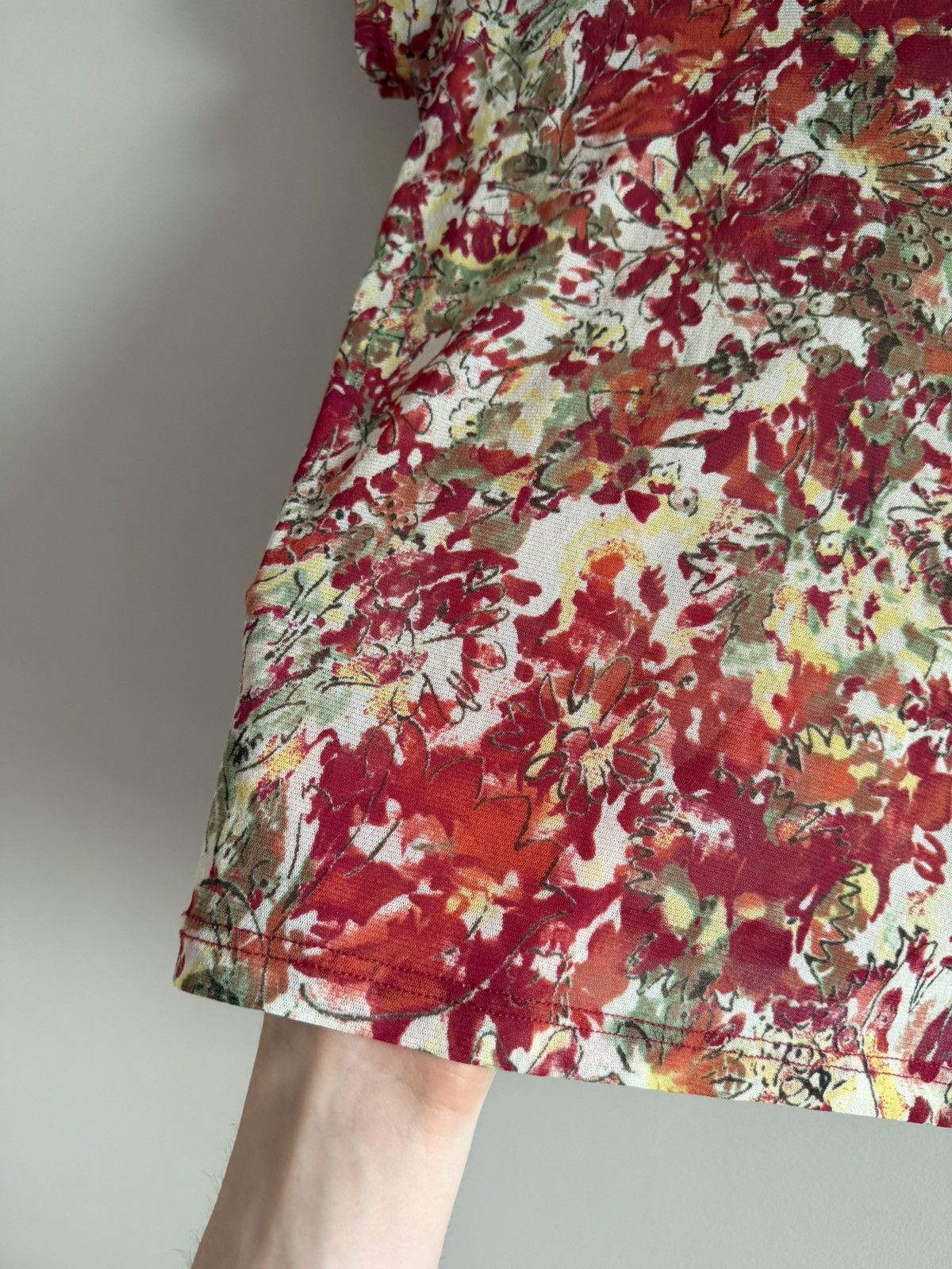 Kenzo Kenzo Floral Sheer Ruffle Top Size XL / US 12-14 / IT 48-50 - 7 Thumbnail