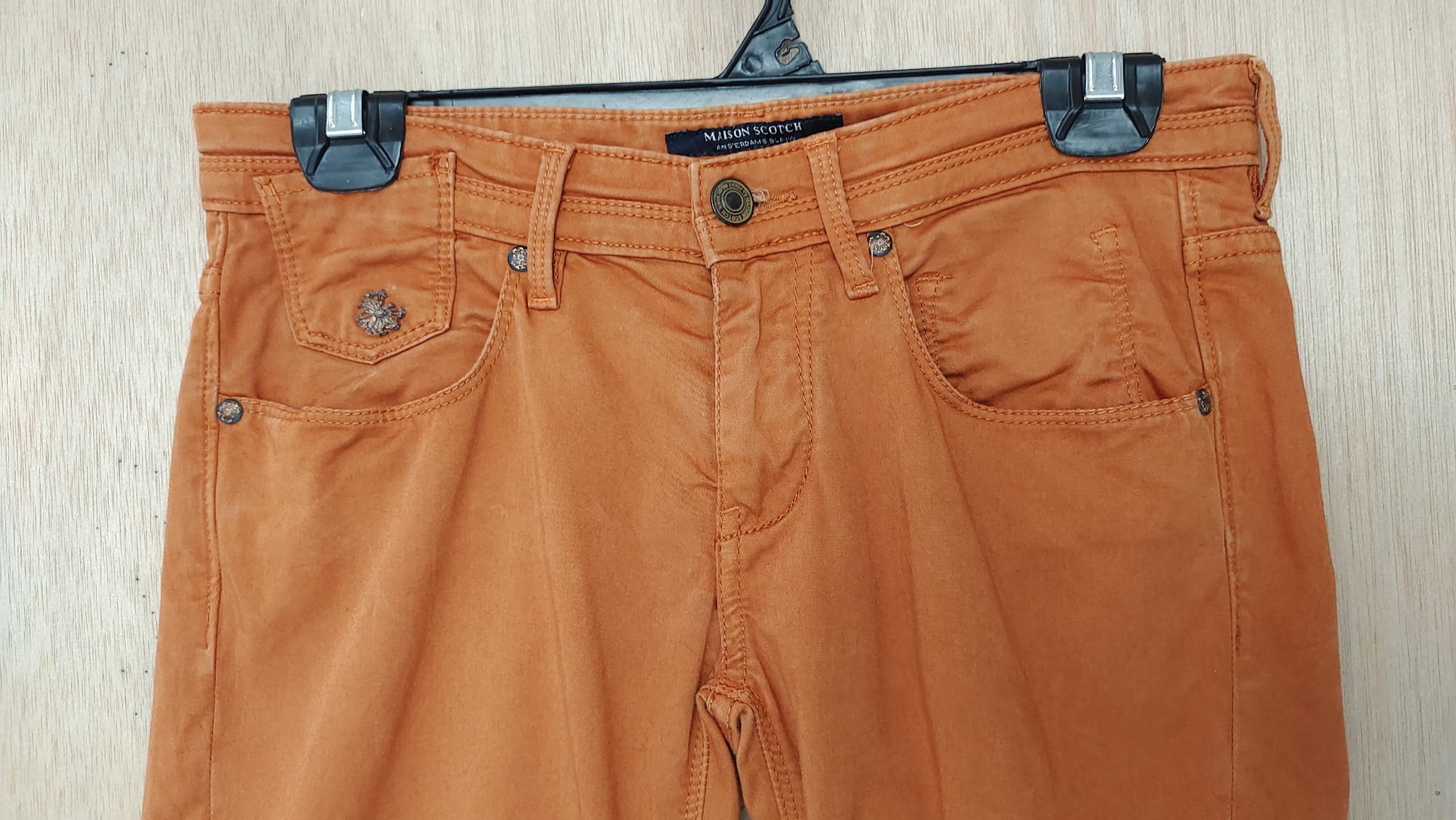 Hysteric Glamour × If Six Was Nine × Maison Scotch MAISON SCOTCH AMSTERDAM BLAUW ORANGE SKINNY PANTS Size 29" - 3 Thumbnail