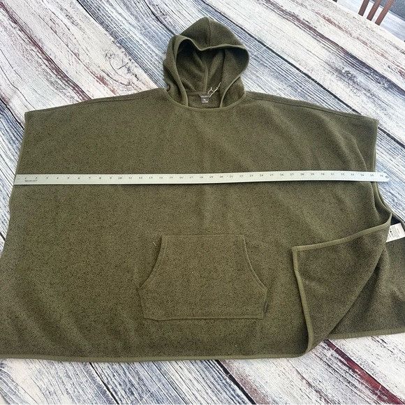 Eddie Bauer Eddie Bauer Hooded Olive Green Fleece Poncho Sweater with Fr Size M / US 6-8 / IT 42-44 - 7 Thumbnail