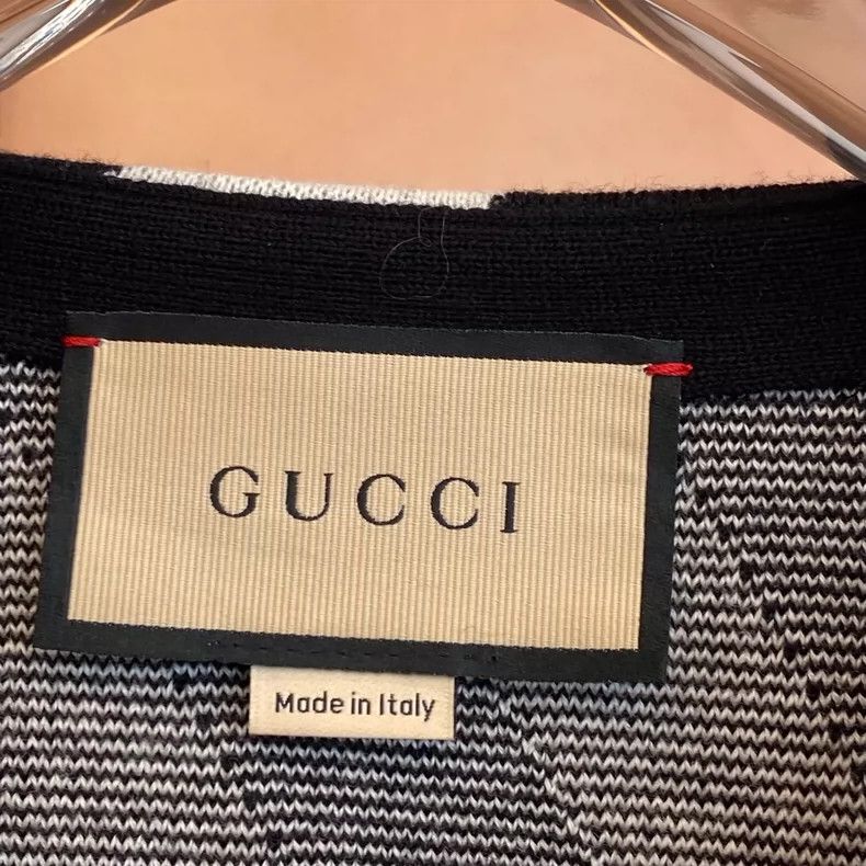 Gucci Gucci Black and white oblique striped knitted dress 2504-Ne Size S / US 4 / IT 40 - 5 Thumbnail