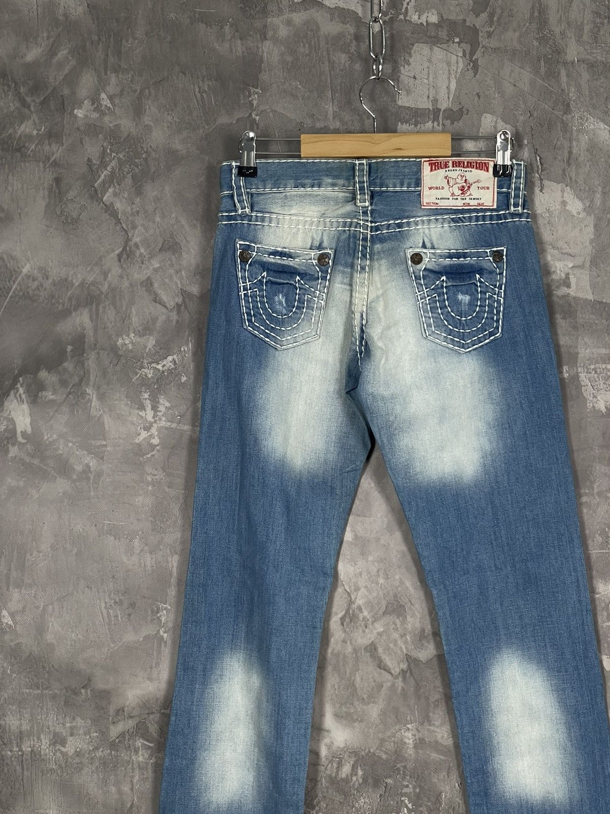 True Religion True Religion Billy Super T Japanese Brand Knit Denim Jeans Size 29" - 4 Thumbnail