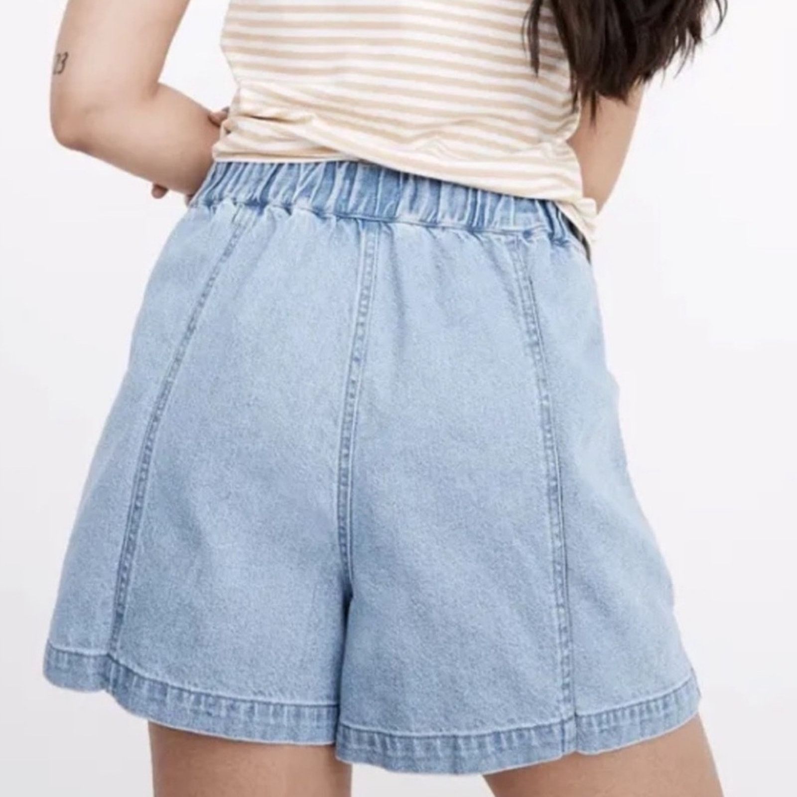 Madewell MADEWELL DENIM PULL ON CARPENTER SHORTS SIZE S Size 30" / US 8 / IT 44 - 2 Thumbnail