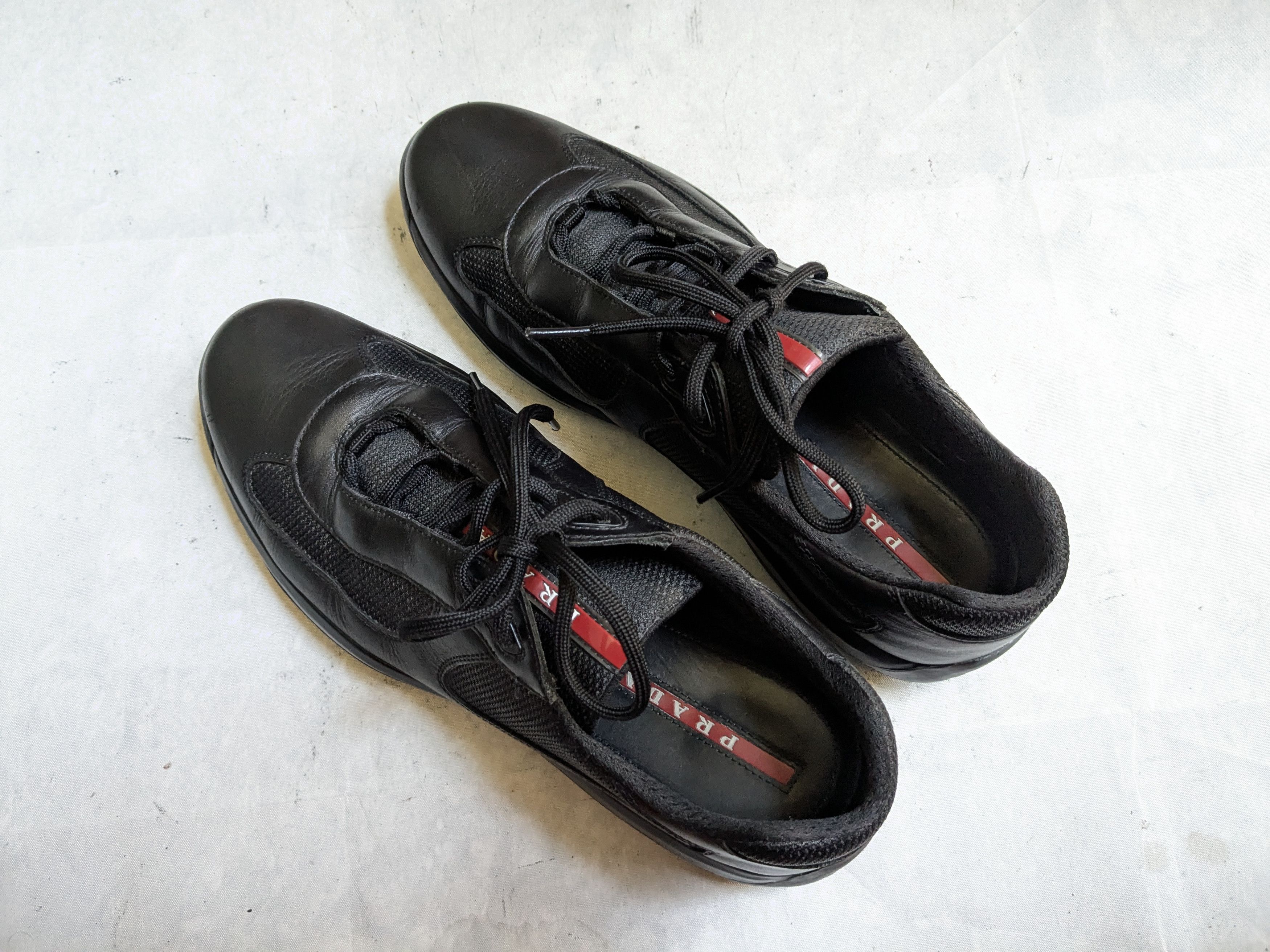 Prada Prada America's Cup Sneakers Black Red 11 Low Tops Leather Size US 11 / EU 44 - 14 Thumbnail