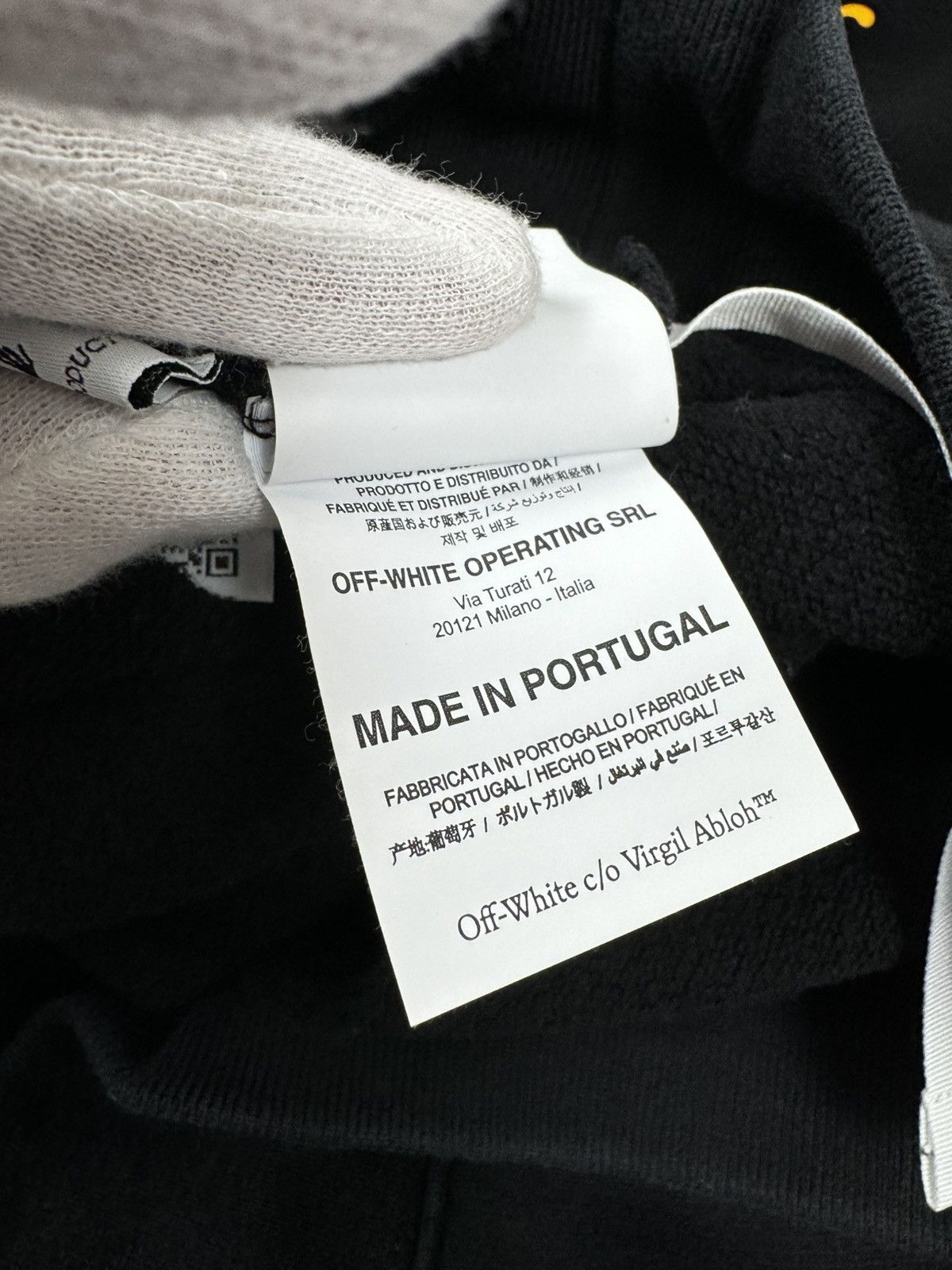 Off-White Off-White Black Caravaggio Diagonal Hoodie Size US M / EU 48-50 / 2 - 16 Thumbnail