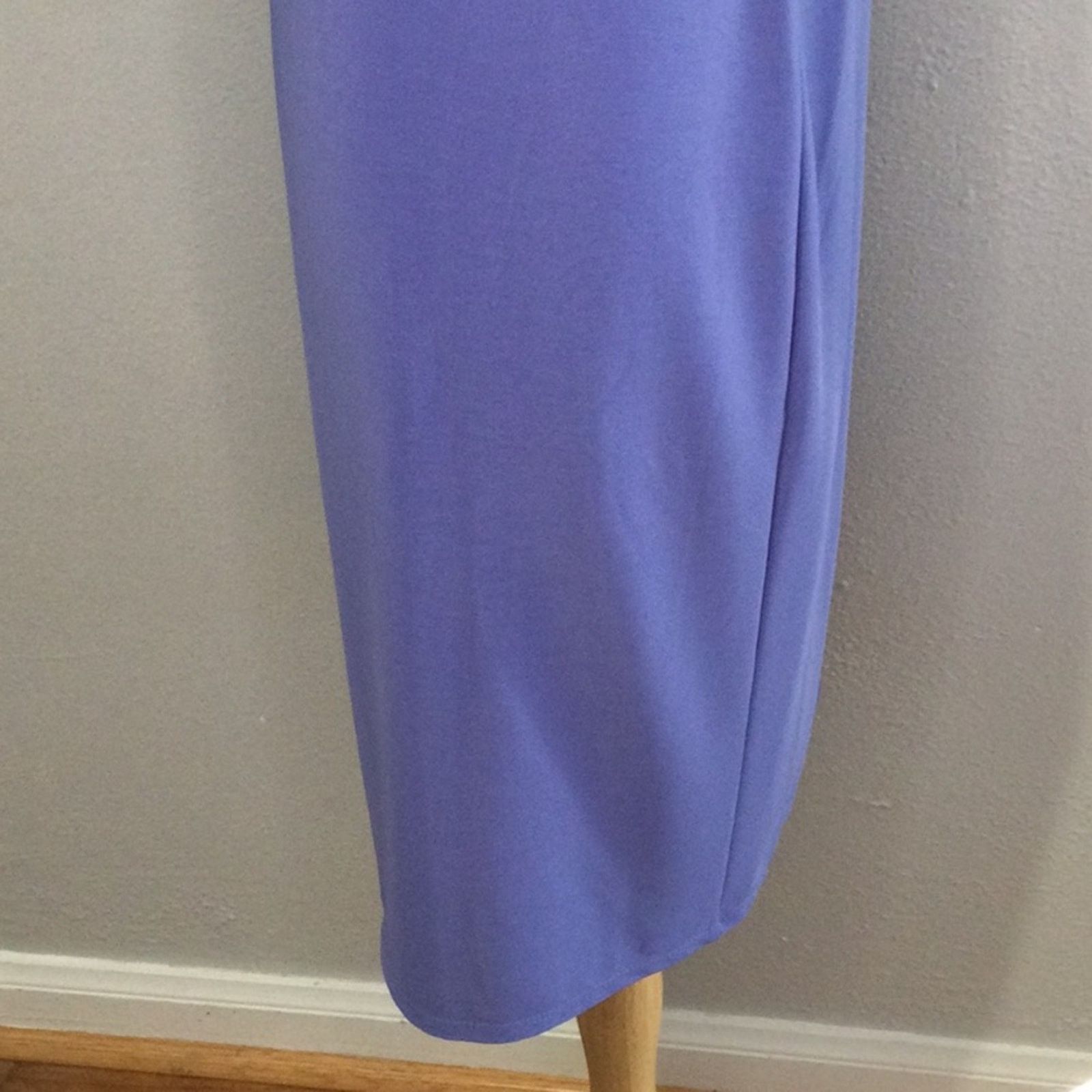 Other Susan Graver Purple Knee Length Split Back Straight Skirt 3X Size 42" / US 20 - 6 Thumbnail
