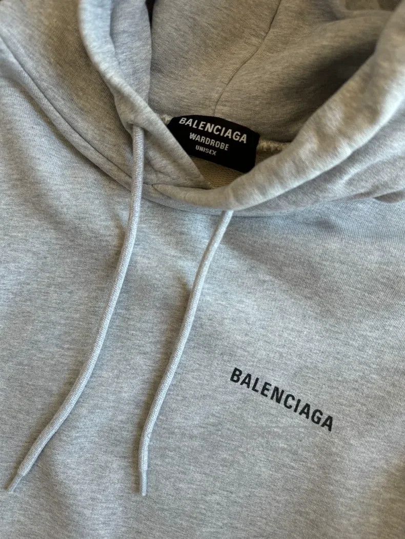 Balenciaga Balenciaga Gray sweatshirt hoodie with front and back lett Size US M / EU 48-50 / 2 - 3 Thumbnail