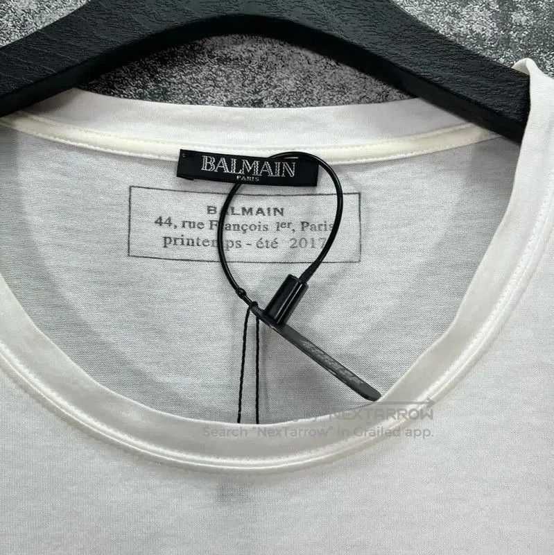 Balmain Balmain White Logo Cotton T-Shirt for Men . Size US M / EU 48-50 / 2 - 4 Thumbnail