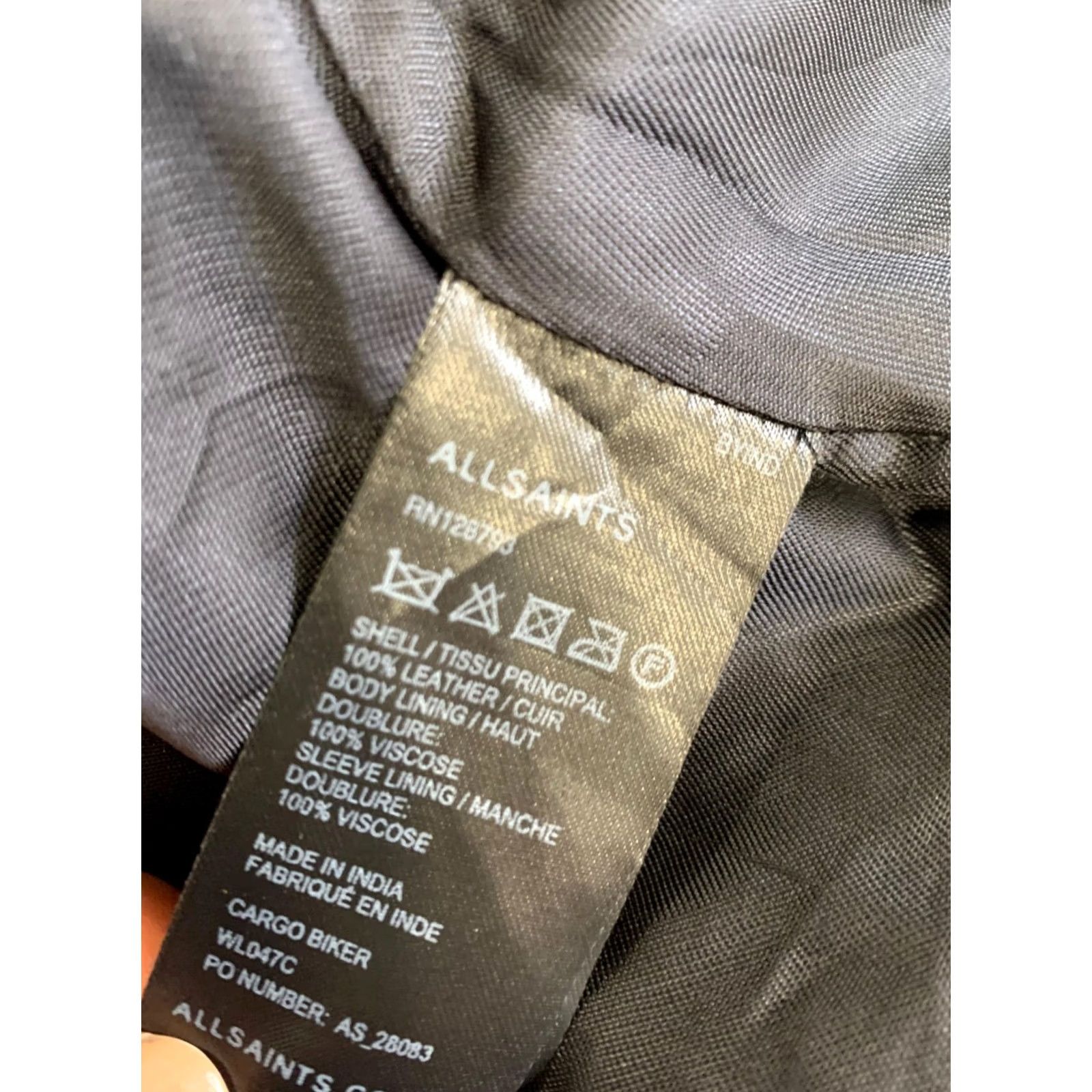 Allsaints AllSaints Cargo Biker Leather Jacket Black Women’s US 6 EU 38 Moto Quilted Womens Size M / US 6-8 / IT 42-44 - 5 Thumbnail