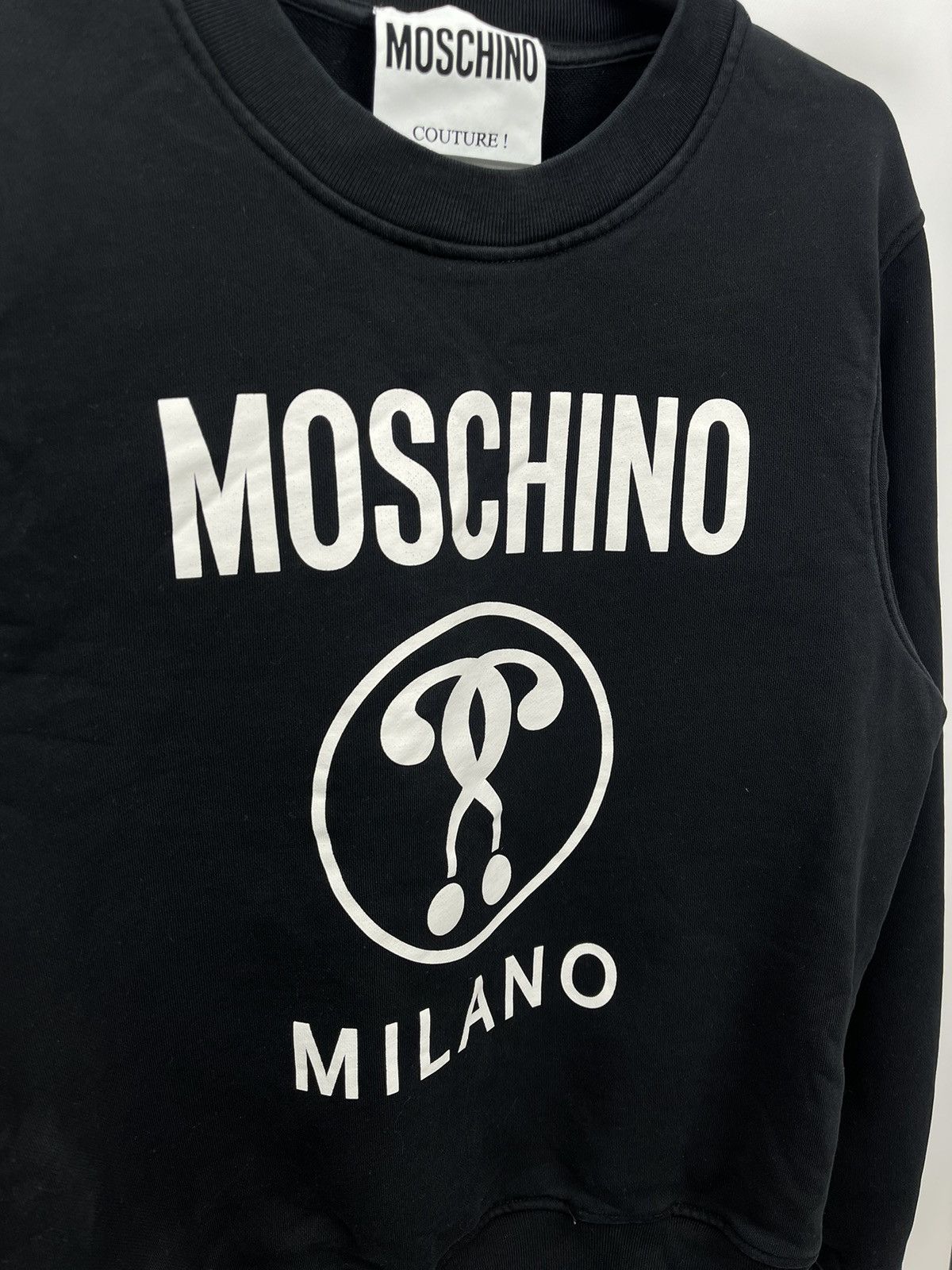 Moschino Moschino Milano Sweatshirt Size 8 (USA) Black Big Logo Size M / US 6-8 / IT 42-44 - 4 Thumbnail